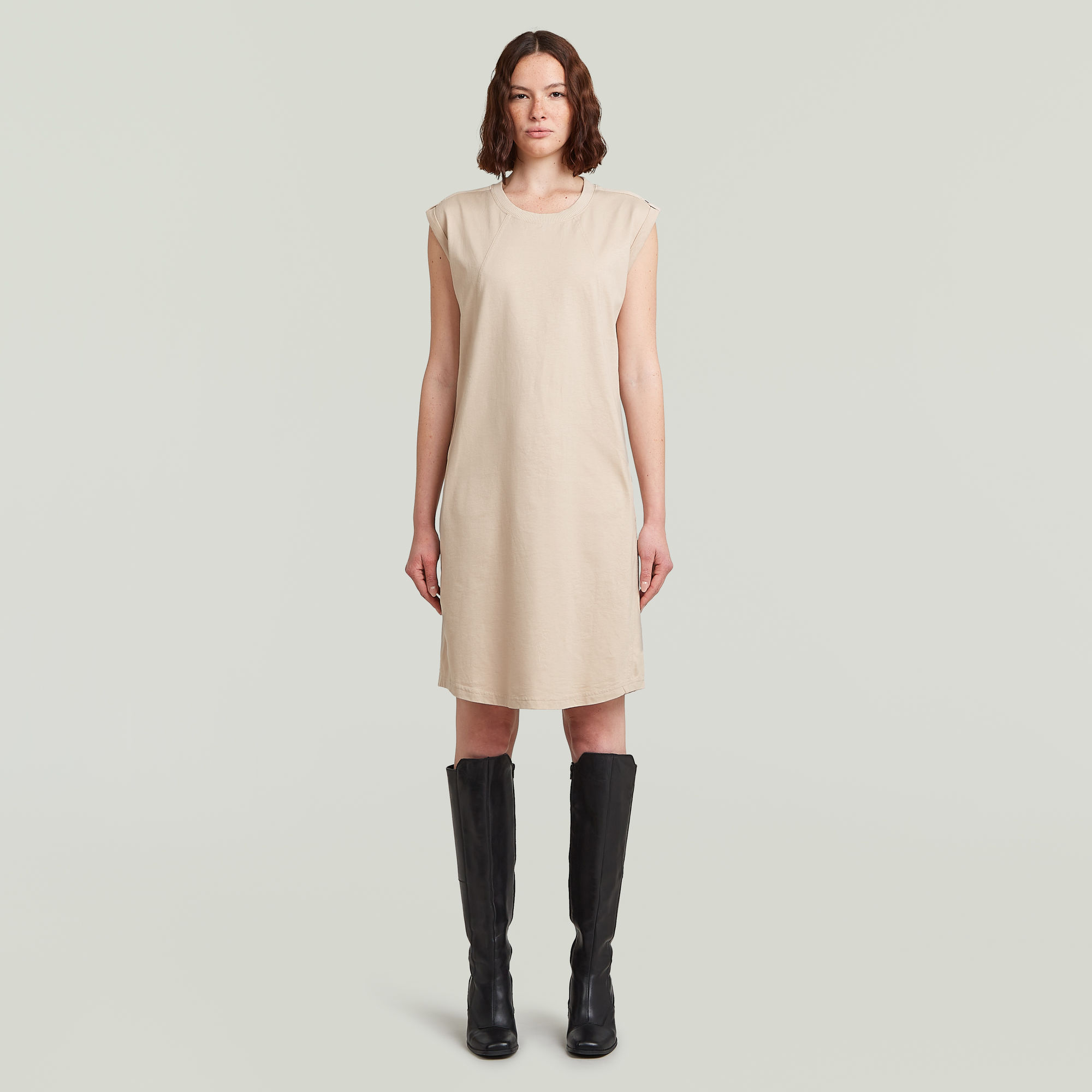 G-Star RAW Seam Detail Loose Jurk Beige Dames