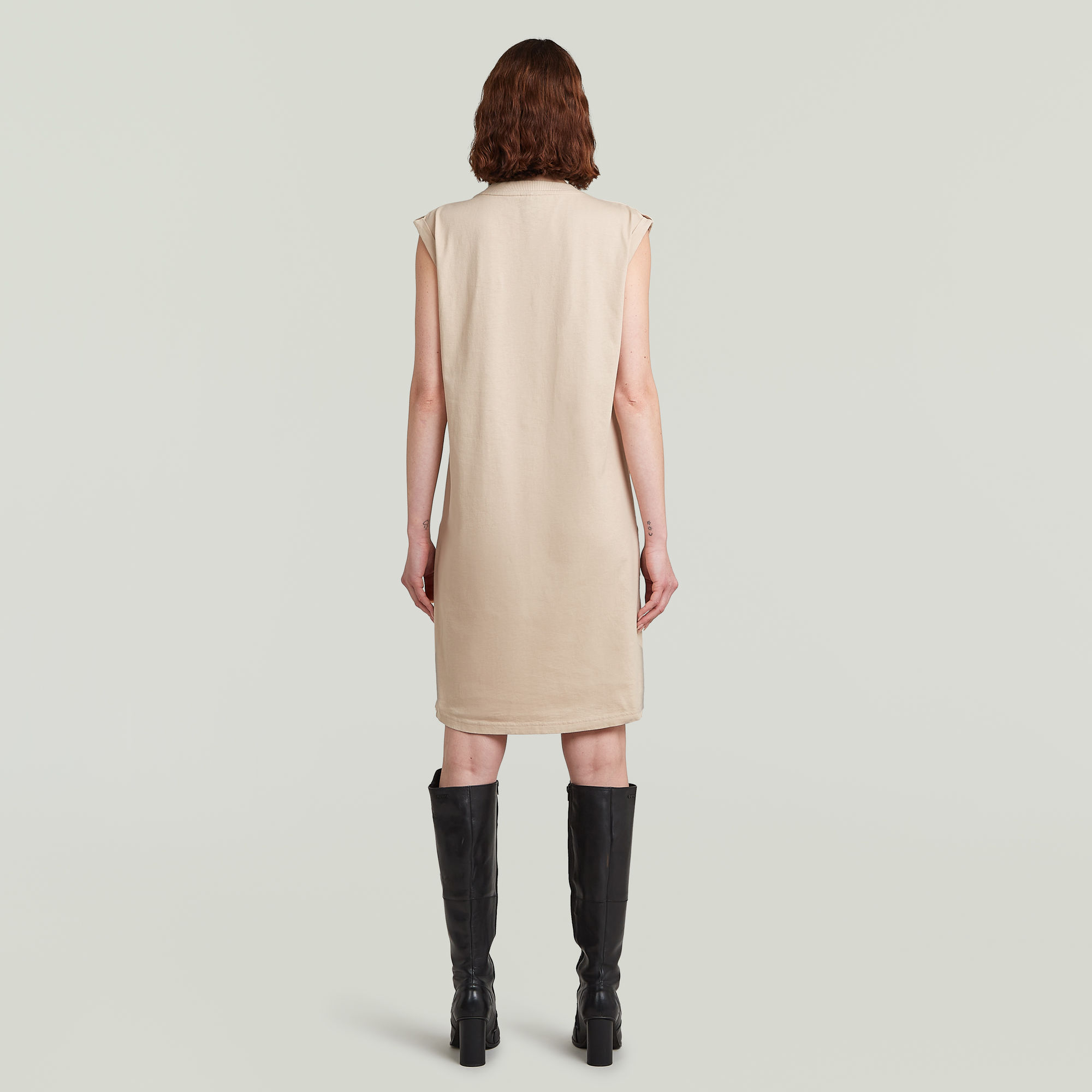 G-Star RAW Seam Detail Loose Jurk Beige Dames