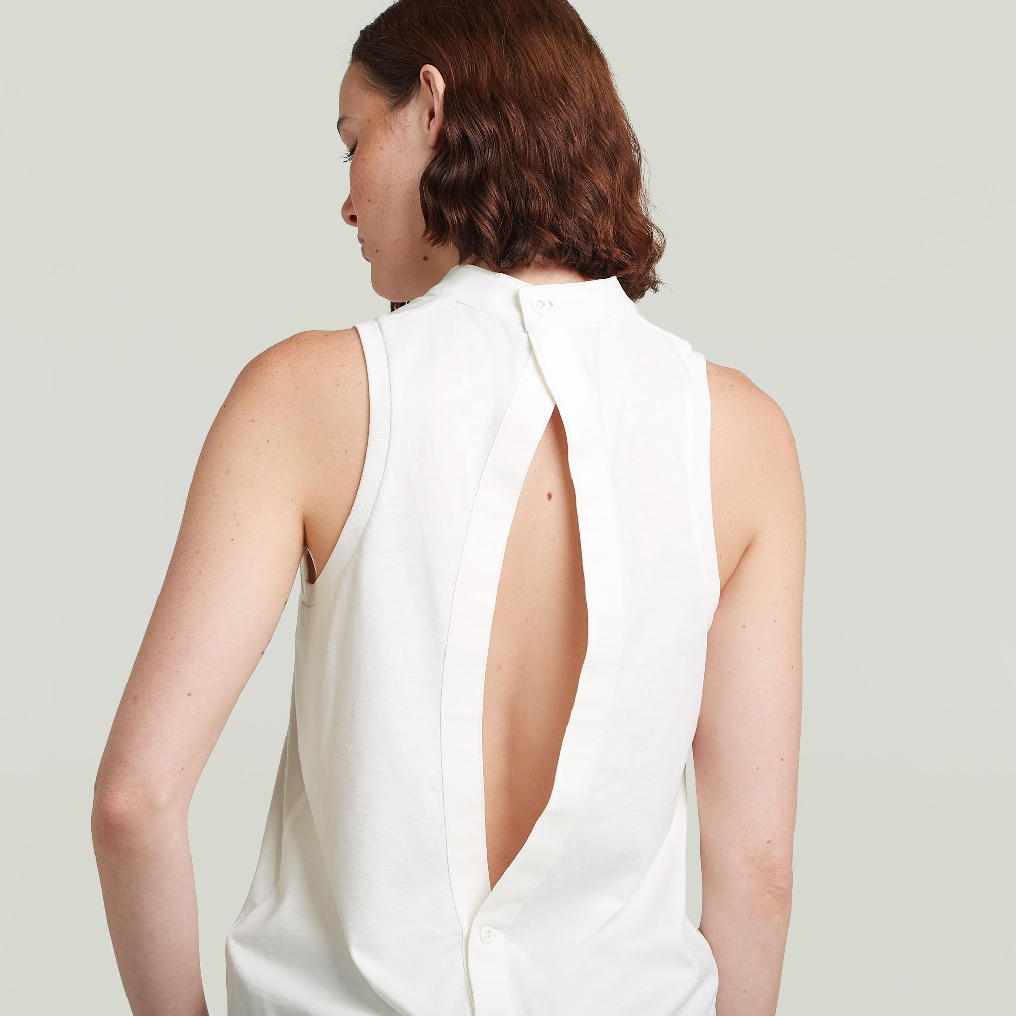 G-Star RAW Open Back Knit Tanktop Wit Dames