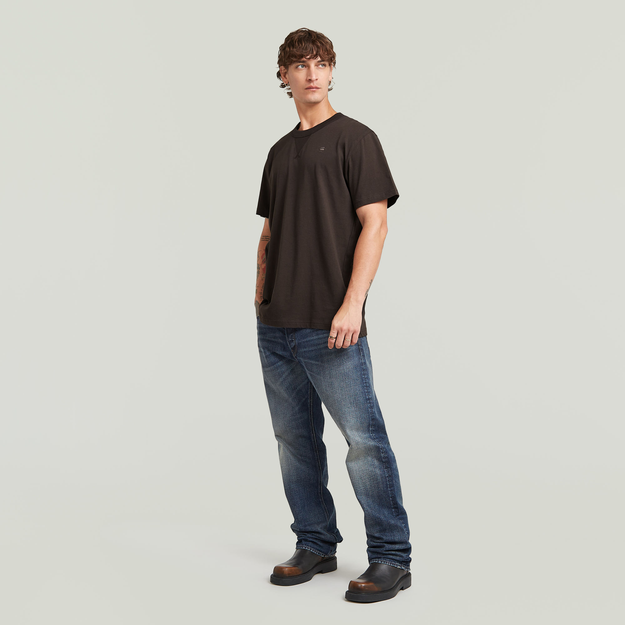 G-Star RAW Nifous T-shirt Bruin Heren