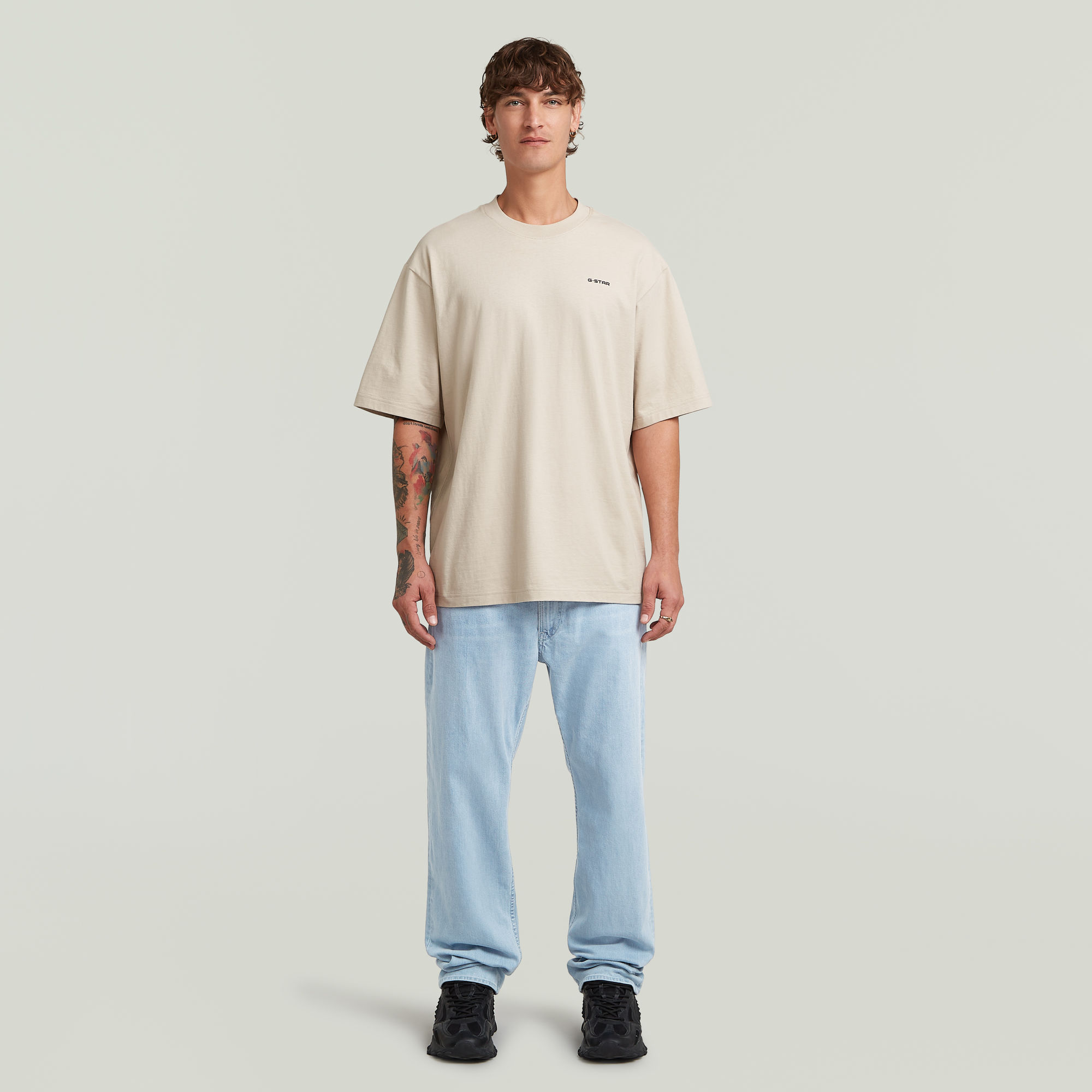 Thumbnail - Type 49 Relaxed Straight Jeans - Hellblau - Herren
