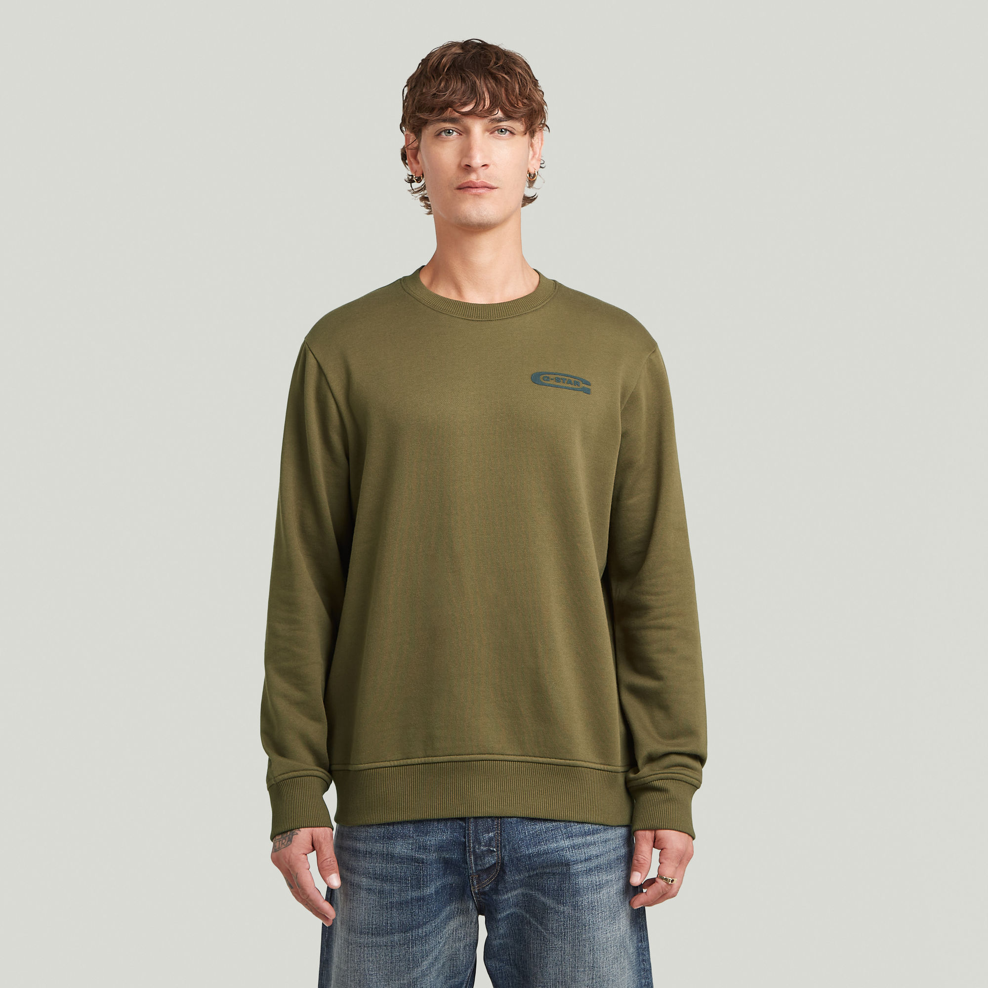 G-Star RAW Old Skool Sweater Groen Heren