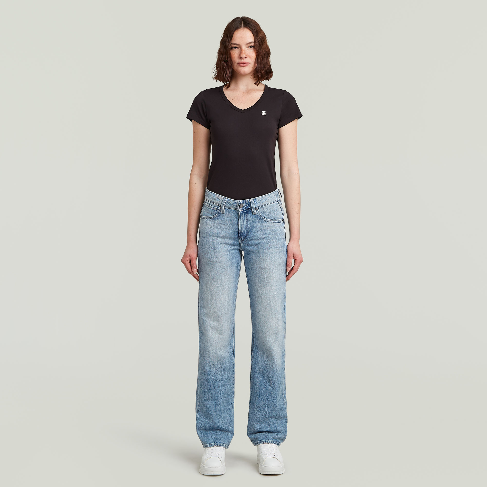 Thumbnail - G-Straight Jeans - Hellblau - Damen