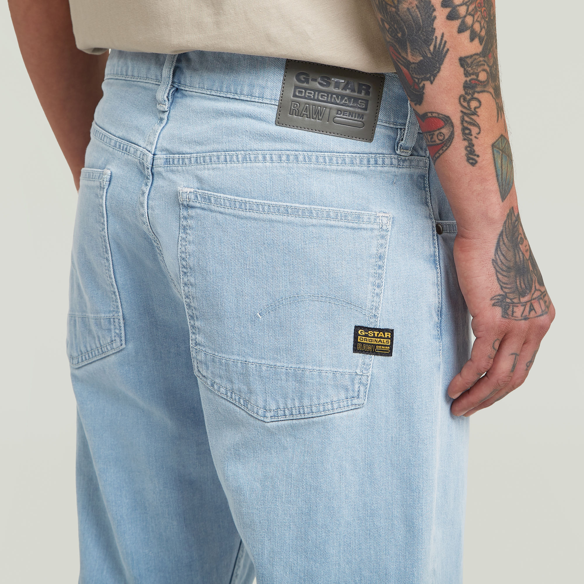 G-Star RAW Type 49 Relaxed Straight Jeans Lichtblauw Heren
