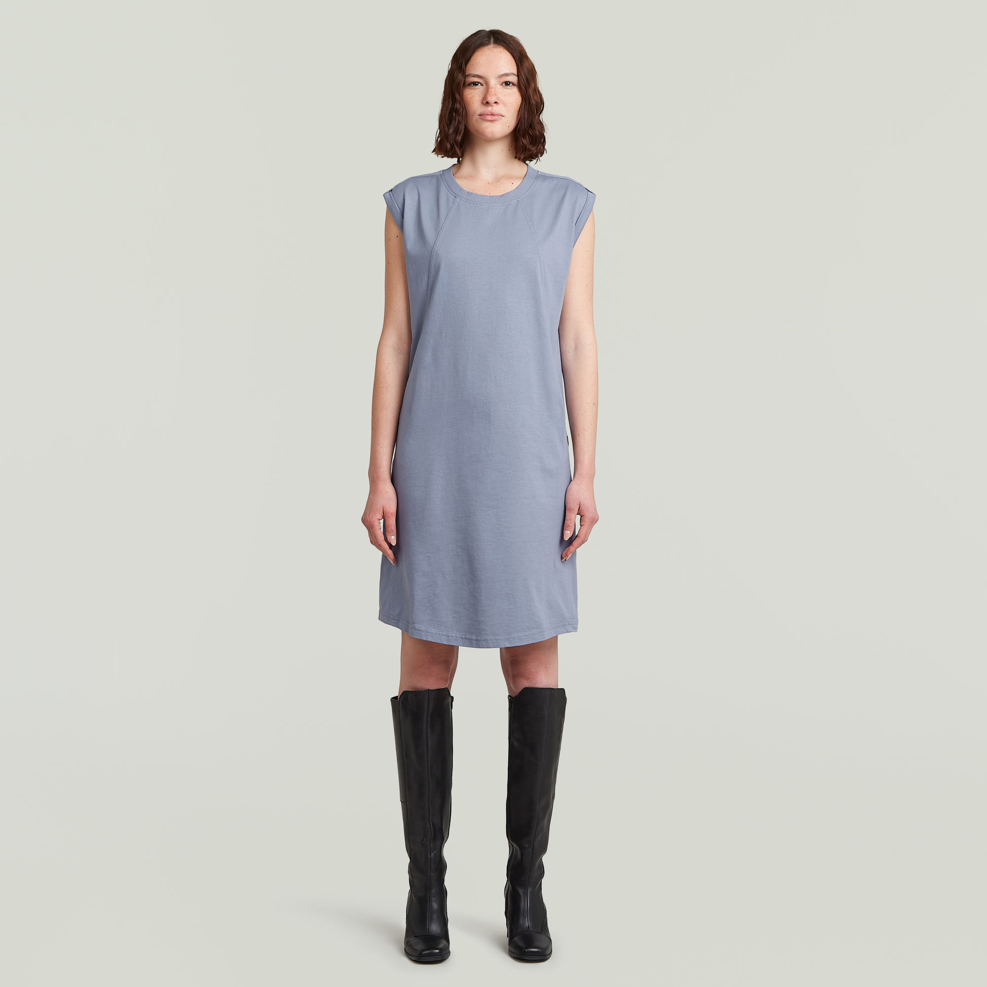 

Seam Detail Loose Dress - Light blue - Women