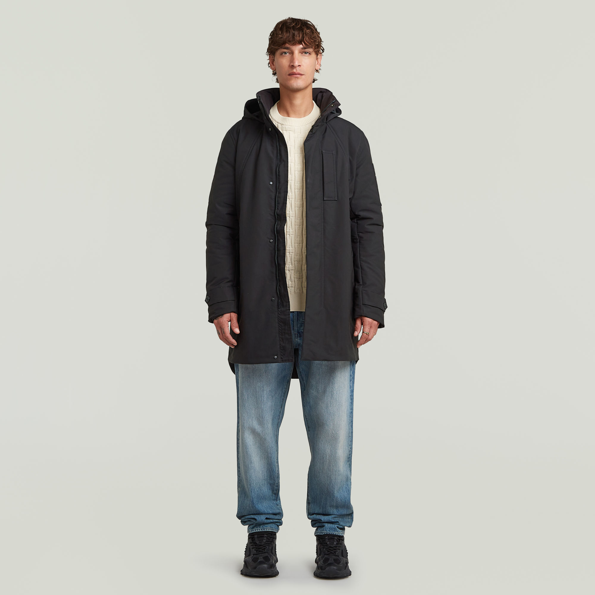 Thumbnail - Utility Lightweight Steppmantel - Schwarz - Herren