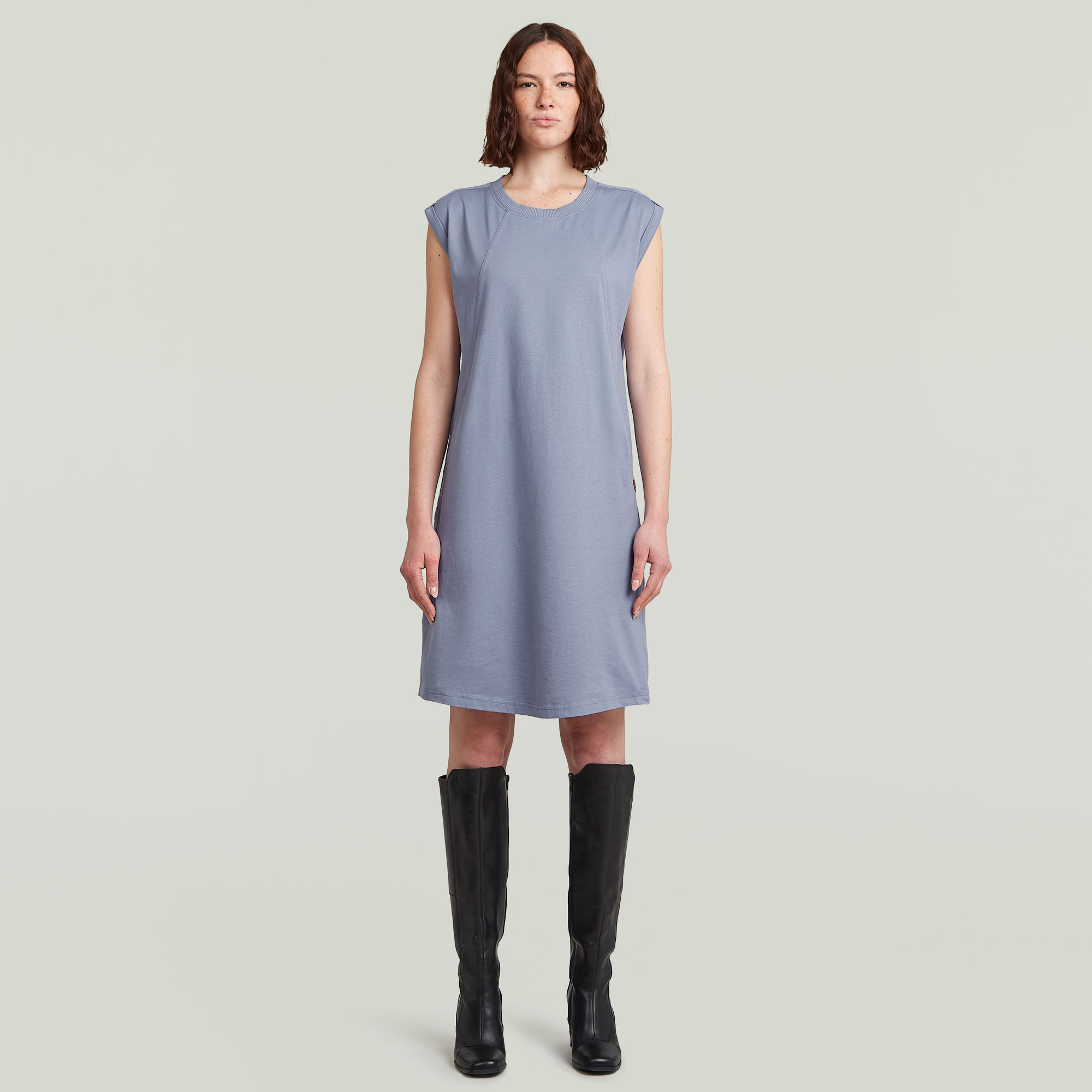 G-Star RAW Seam Detail Loose Jurk Lichtblauw Dames