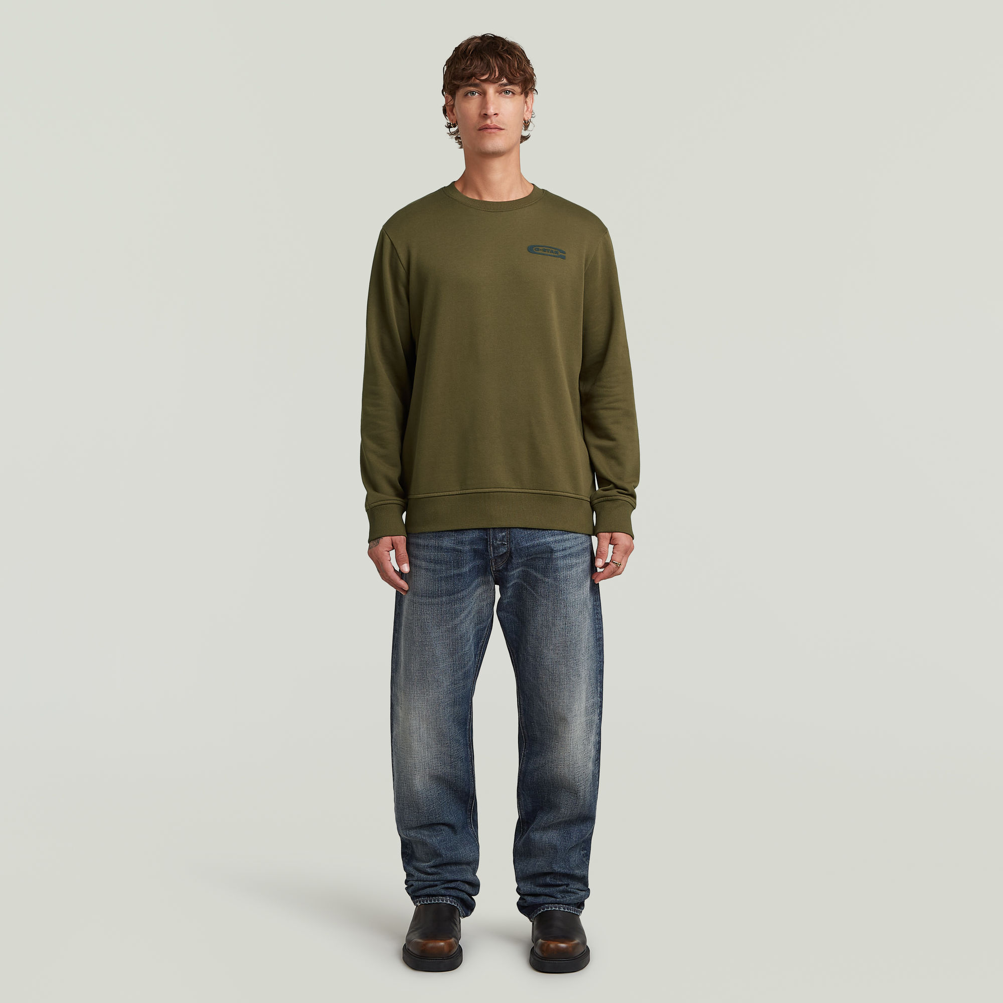 G-Star RAW Old Skool Sweater Groen Heren