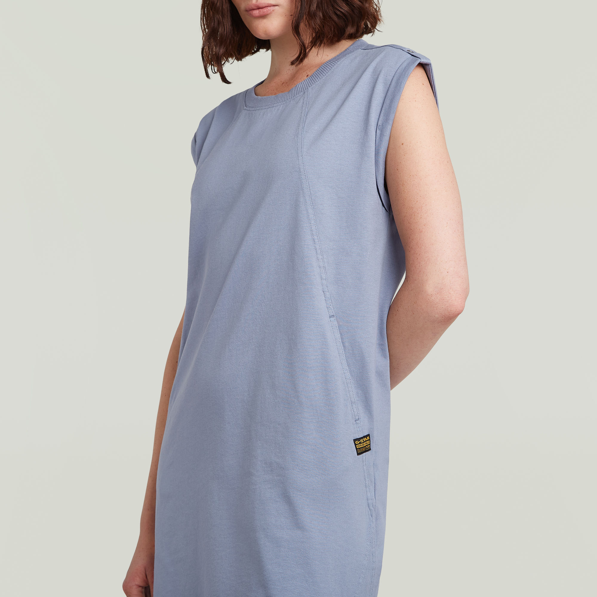G-Star RAW Seam Detail Loose Jurk Lichtblauw Dames