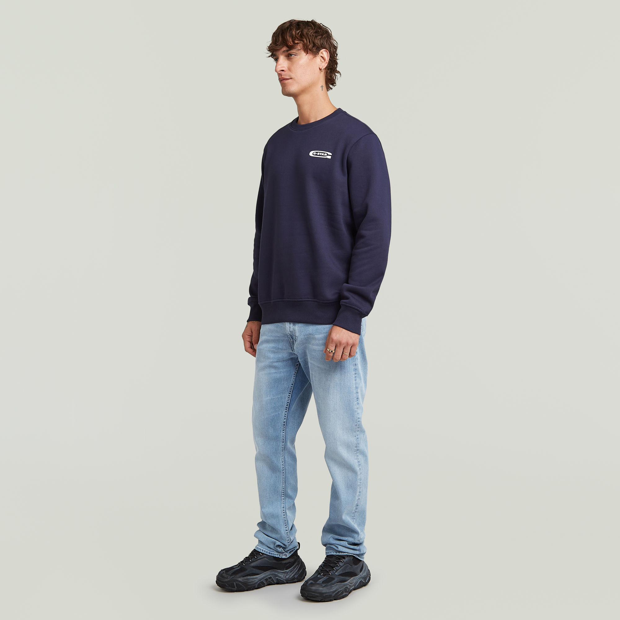 G-Star RAW Old Skool Sweater Donkerblauw Heren