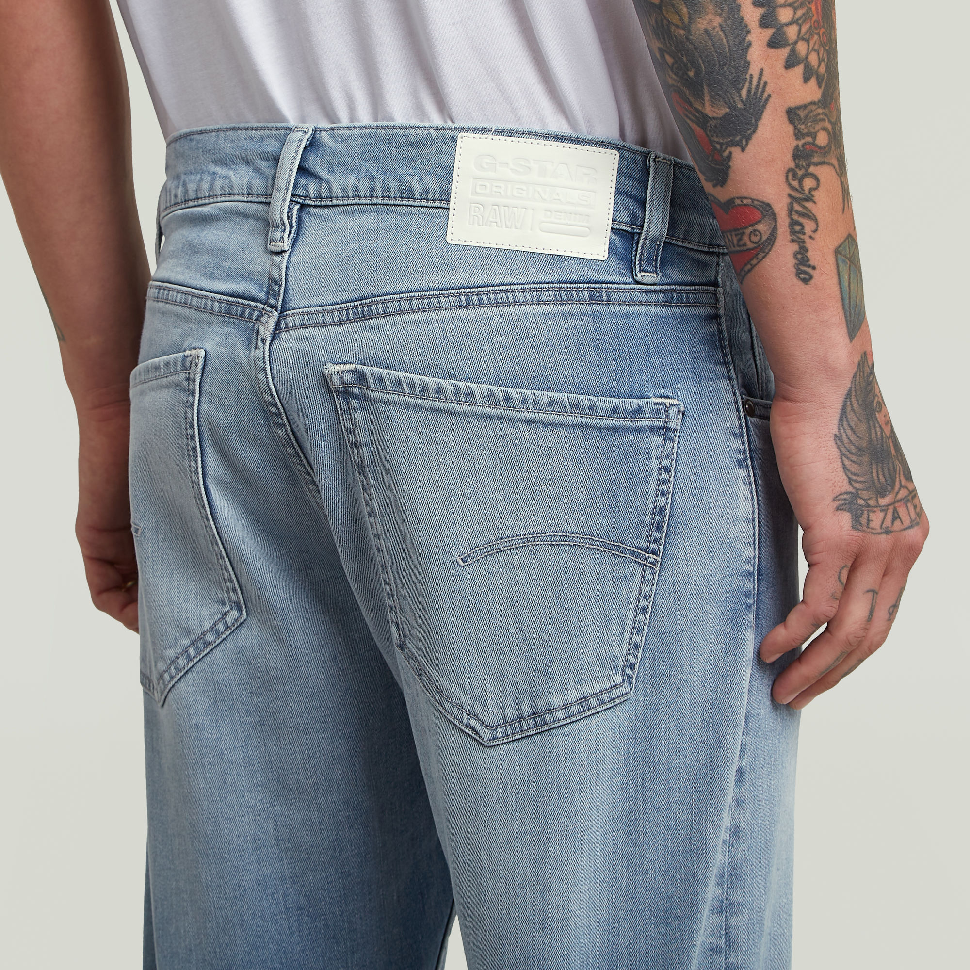 G-Star RAW Mosa Straight Jeans Lichtblauw Heren