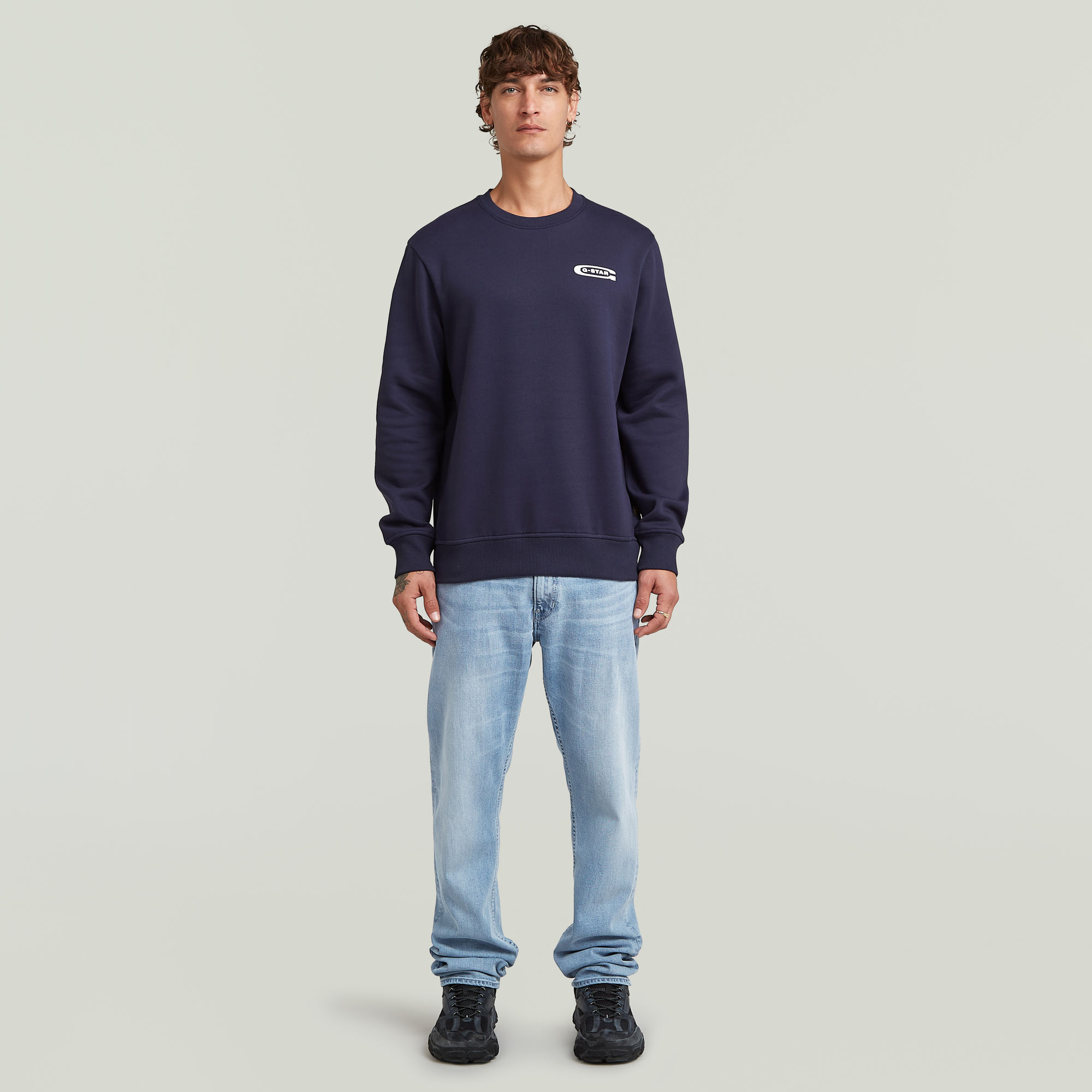 Thumbnail - Old Skool Sweatshirt - Dunkelblau - Herren