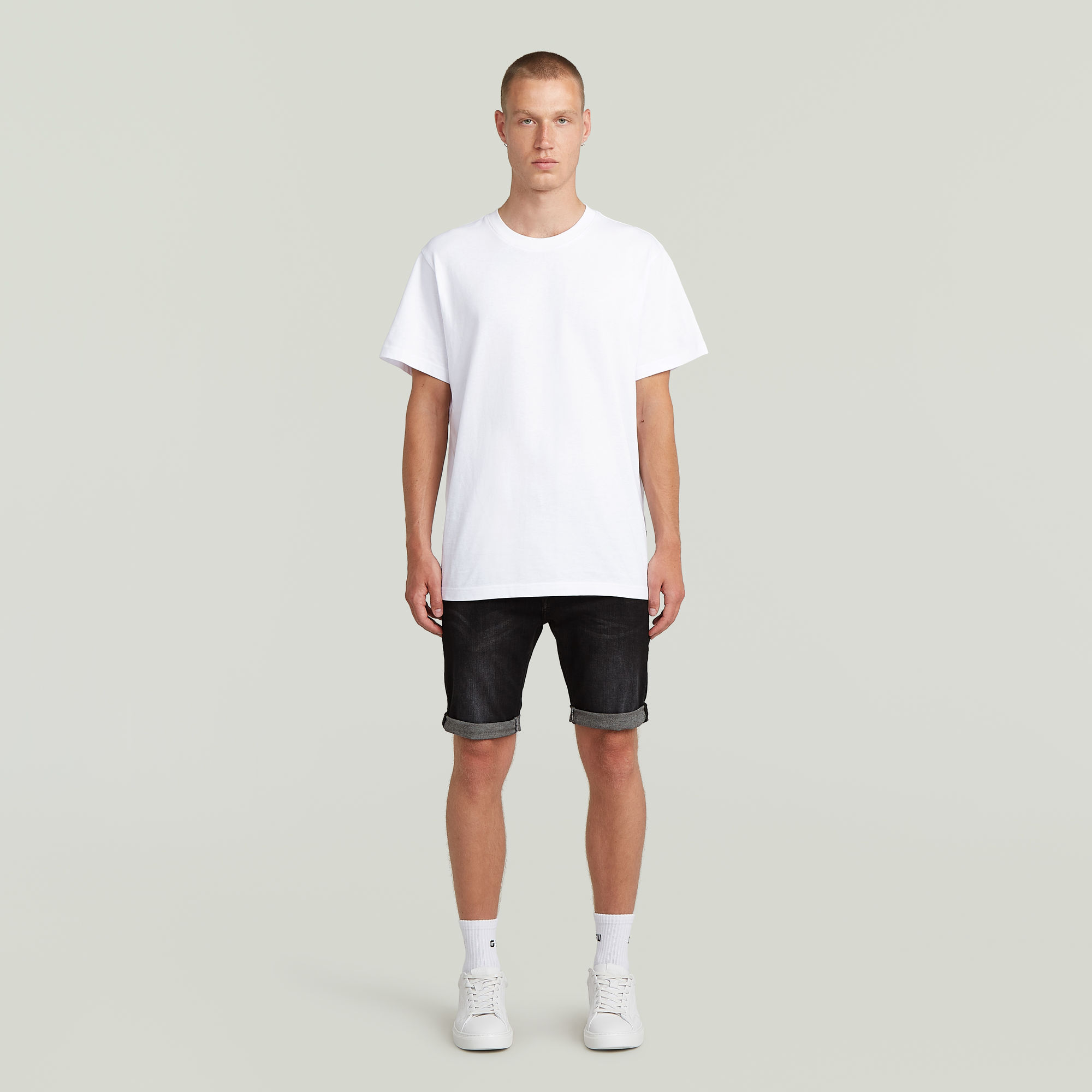 Thumbnail - 3301 Slim Denim Shorts - Grau - Herren