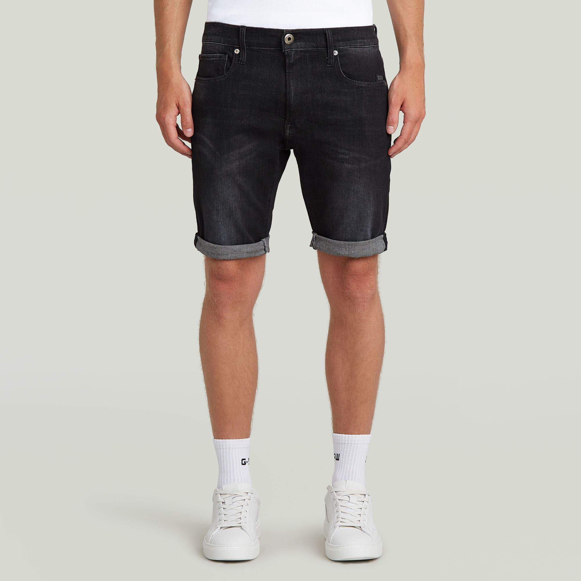 

3301 Slim Denim Shorts - Grey - Men