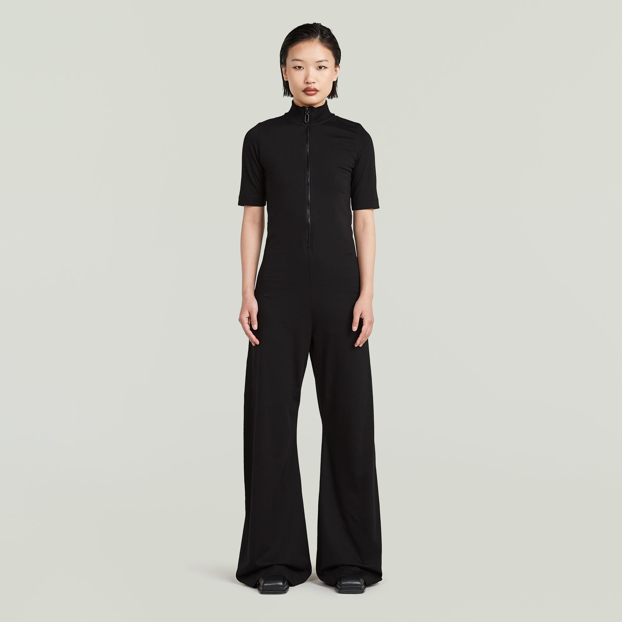 G-Star RAW Wide Leg Jumpsuit Zwart Dames