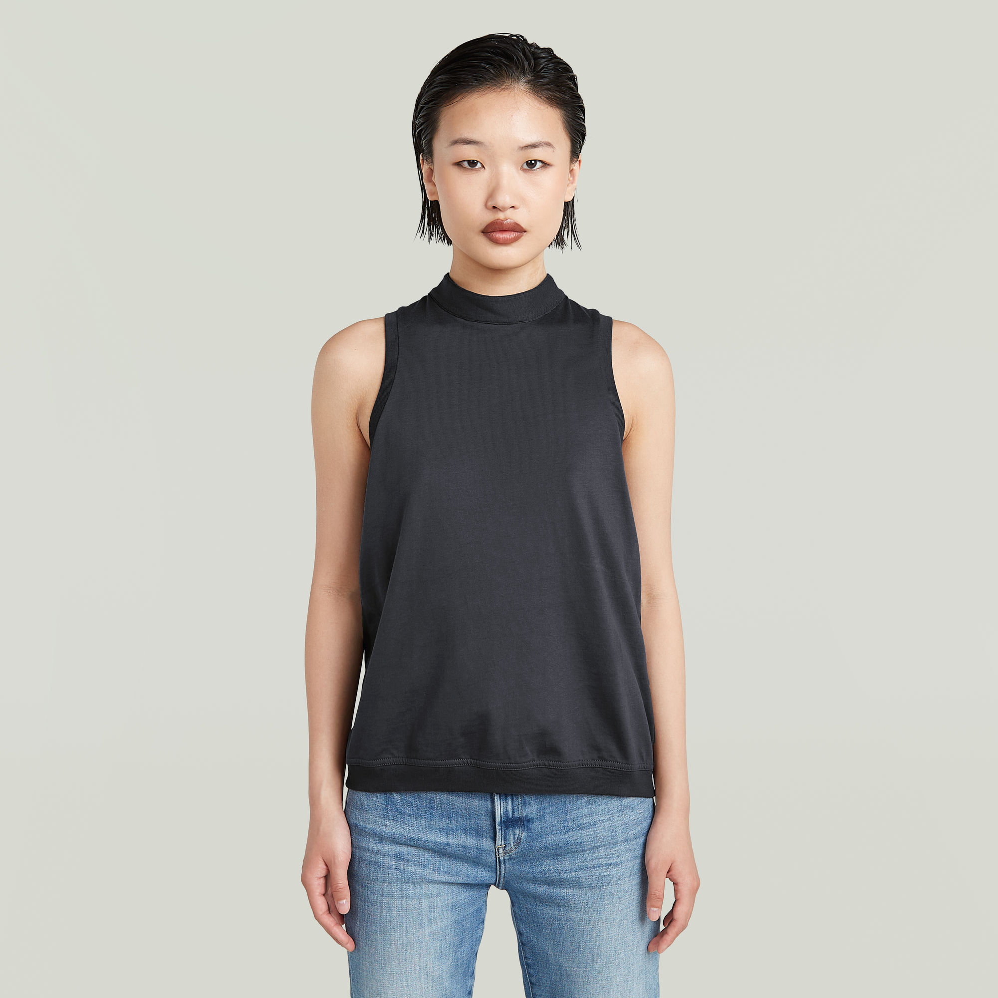 G-Star RAW Open Back Knit Tanktop Grijs Dames