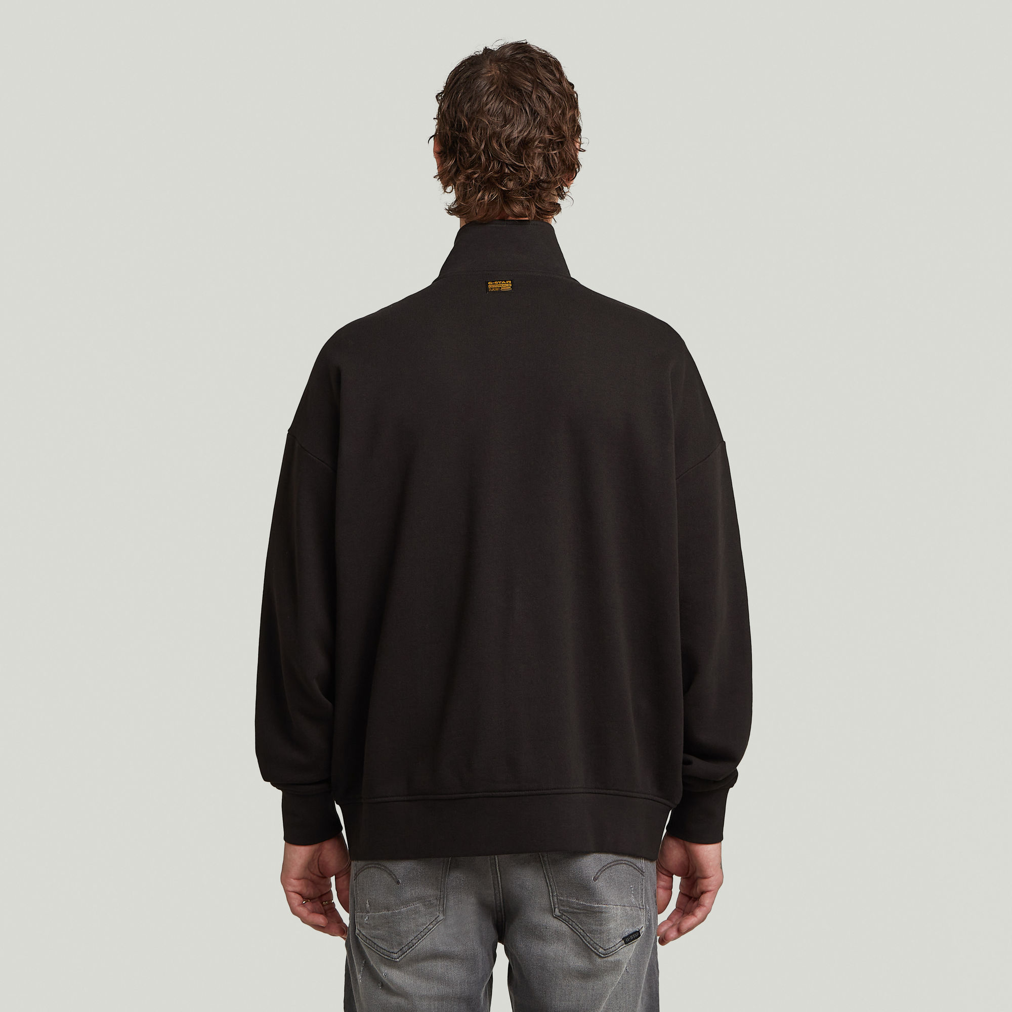 G-Star RAW Rovic Full Zip Loose Sweater Zwart Heren