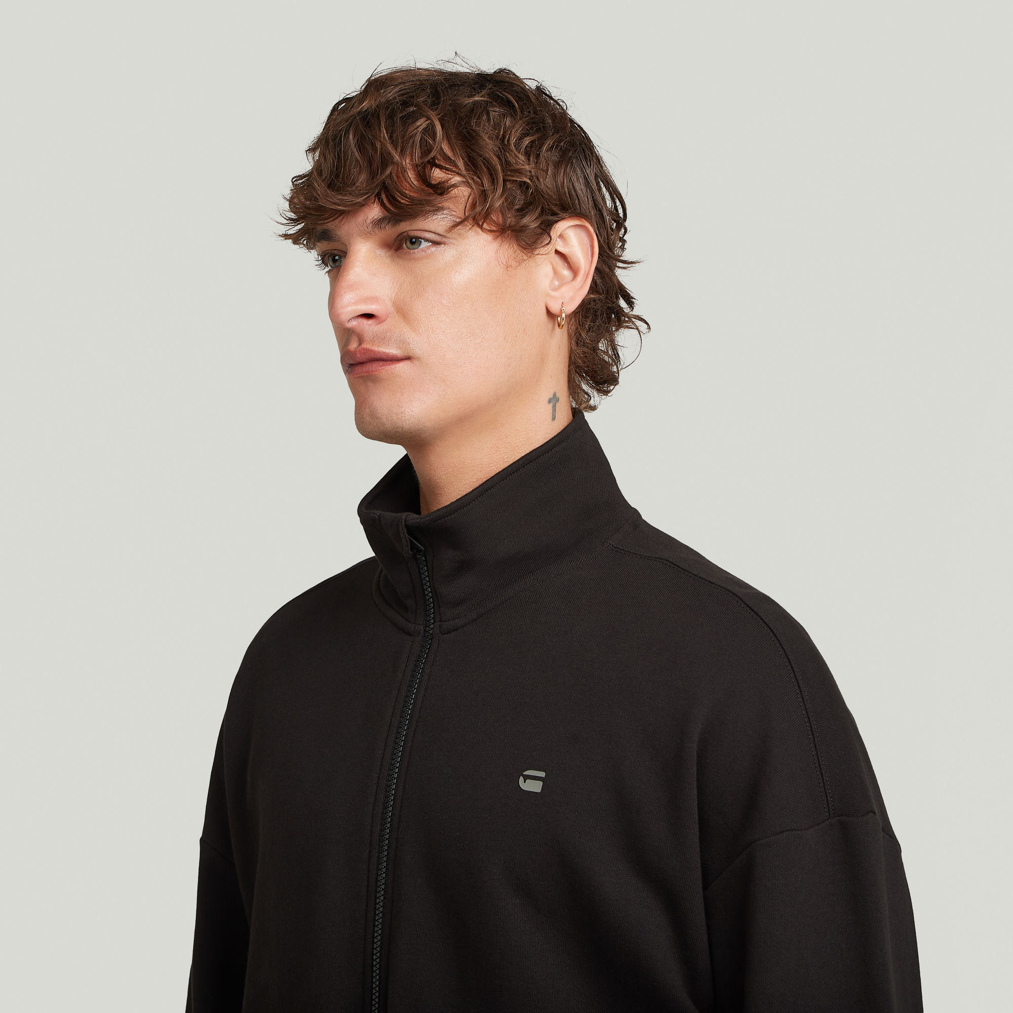 G-Star RAW Rovic Full Zip Loose Sweater Zwart Heren