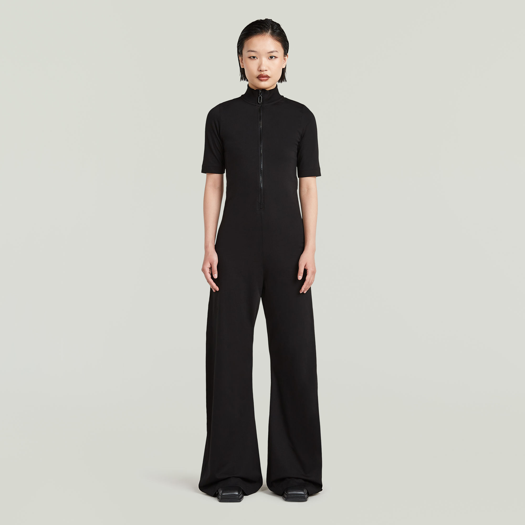 G-Star RAW Wide Leg Jumpsuit Zwart Dames
