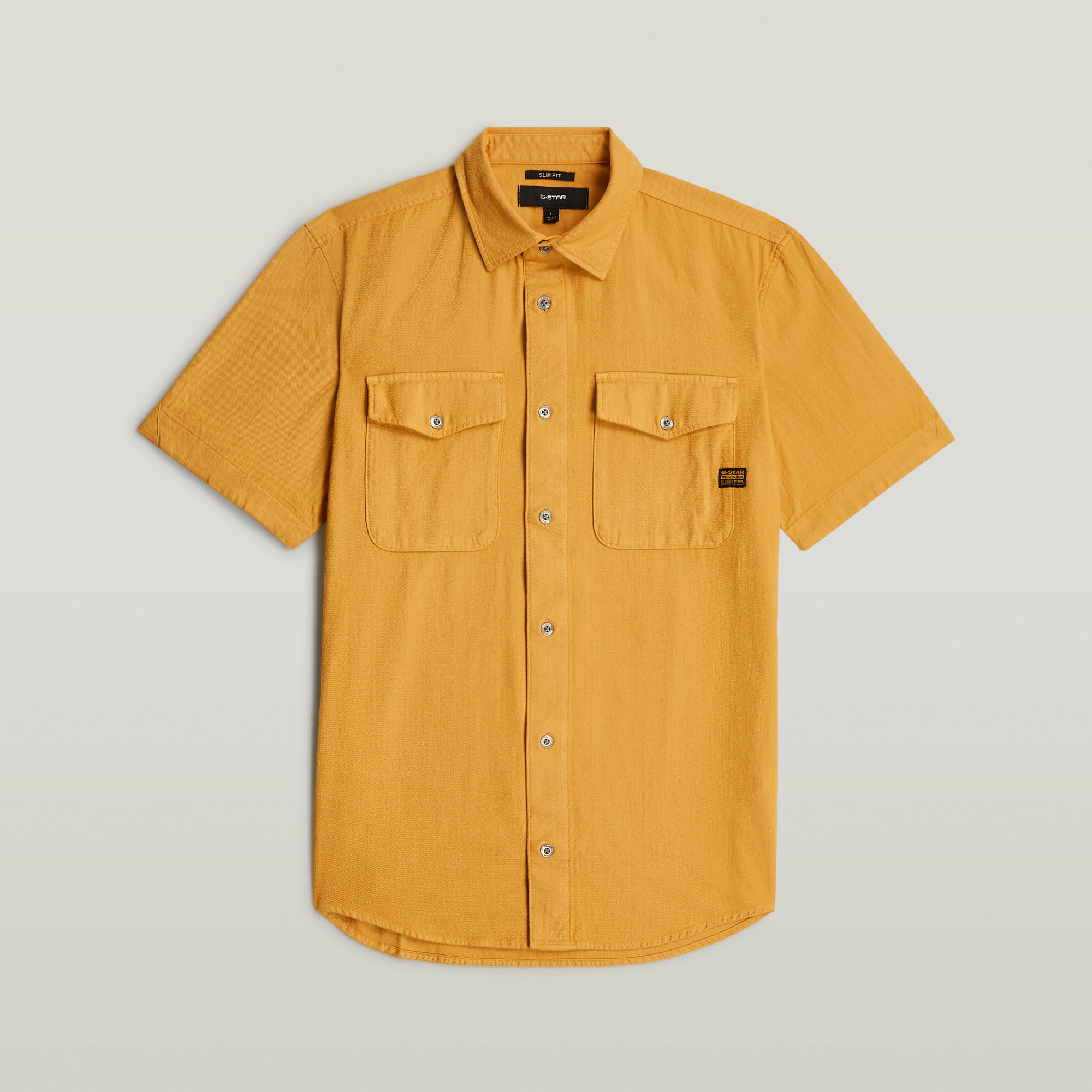 Thumbnail - Marine Slim Hemd - Gelb - Herren