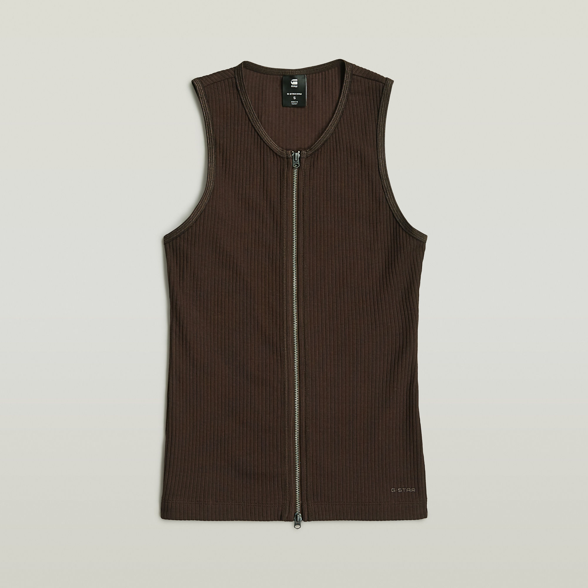 Thumbnail - 2 Way Slim Rib Tank - Braun - Damen