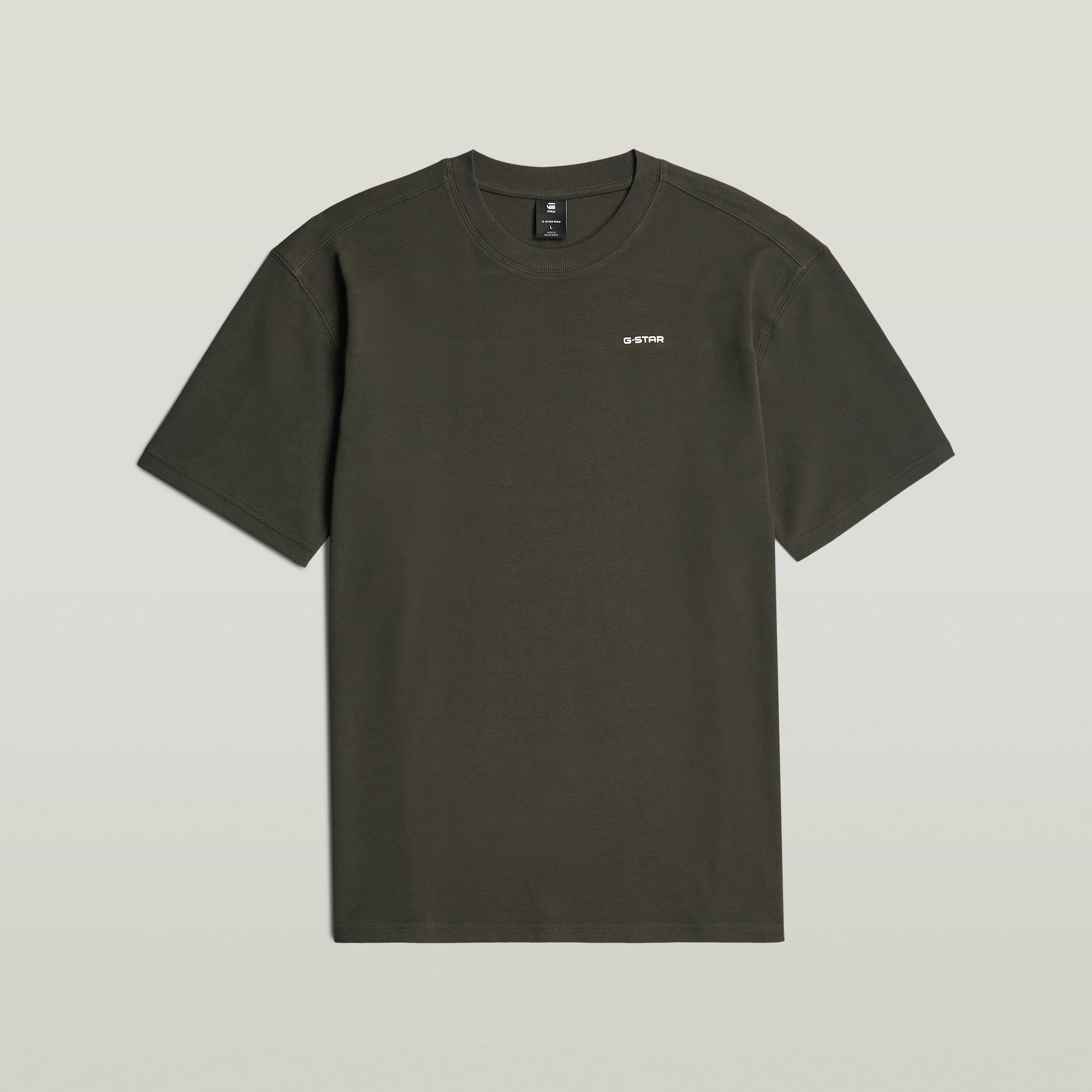 Thumbnail - Rib Insert Relaxed T-Shirt - Grau - Herren