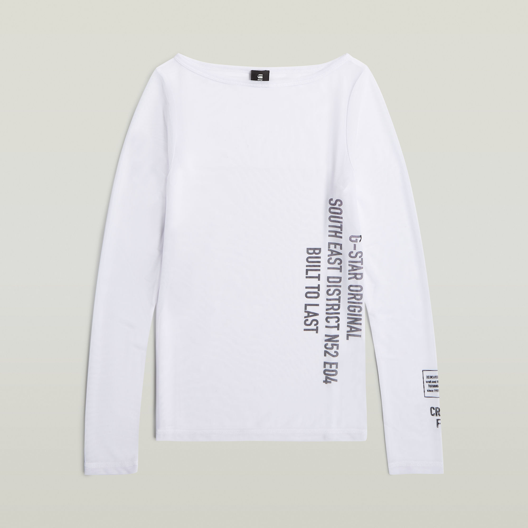 Thumbnail - Stencil Boat Slim T-Shirt - Weiß - Damen