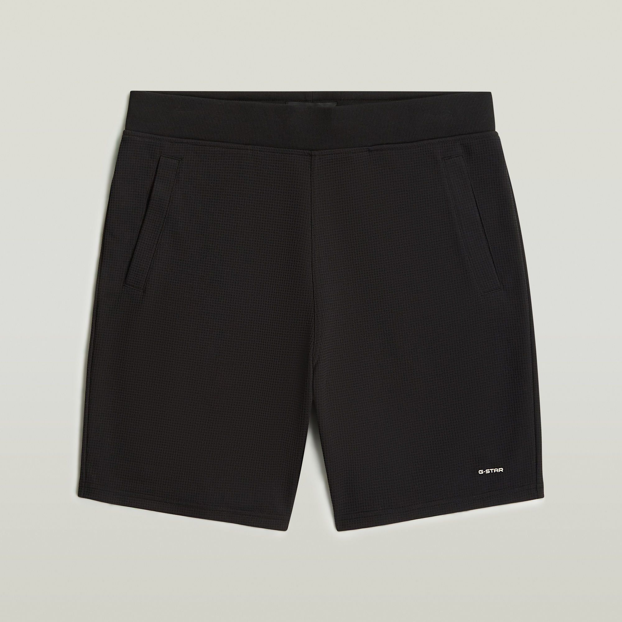 Thumbnail - Structured Jersey Short - Schwarz - Herren