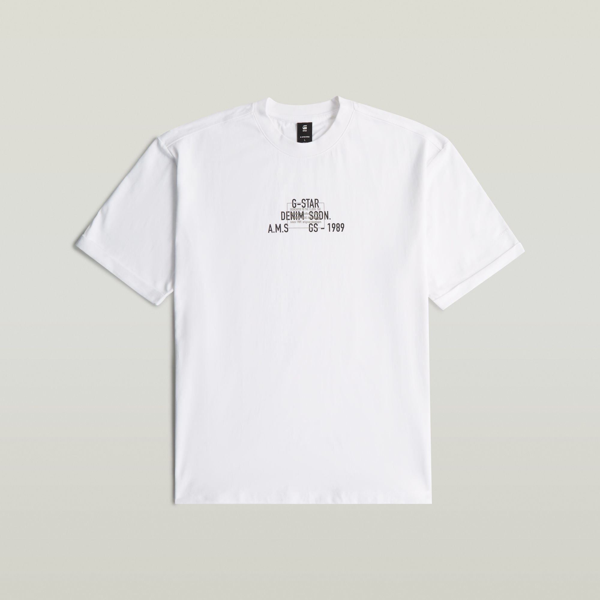 Thumbnail - Multi Technique Graphic Relaxed T-Shirt - Weiß - Herren