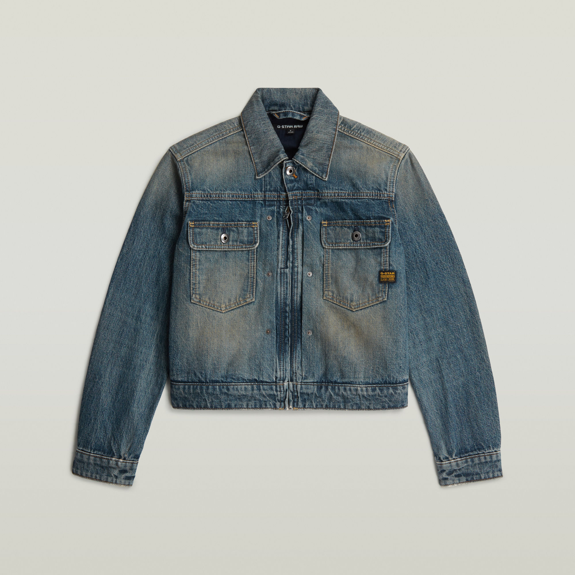 Thumbnail - Shrunken Boxy Jacke - Dunkelblau - Damen