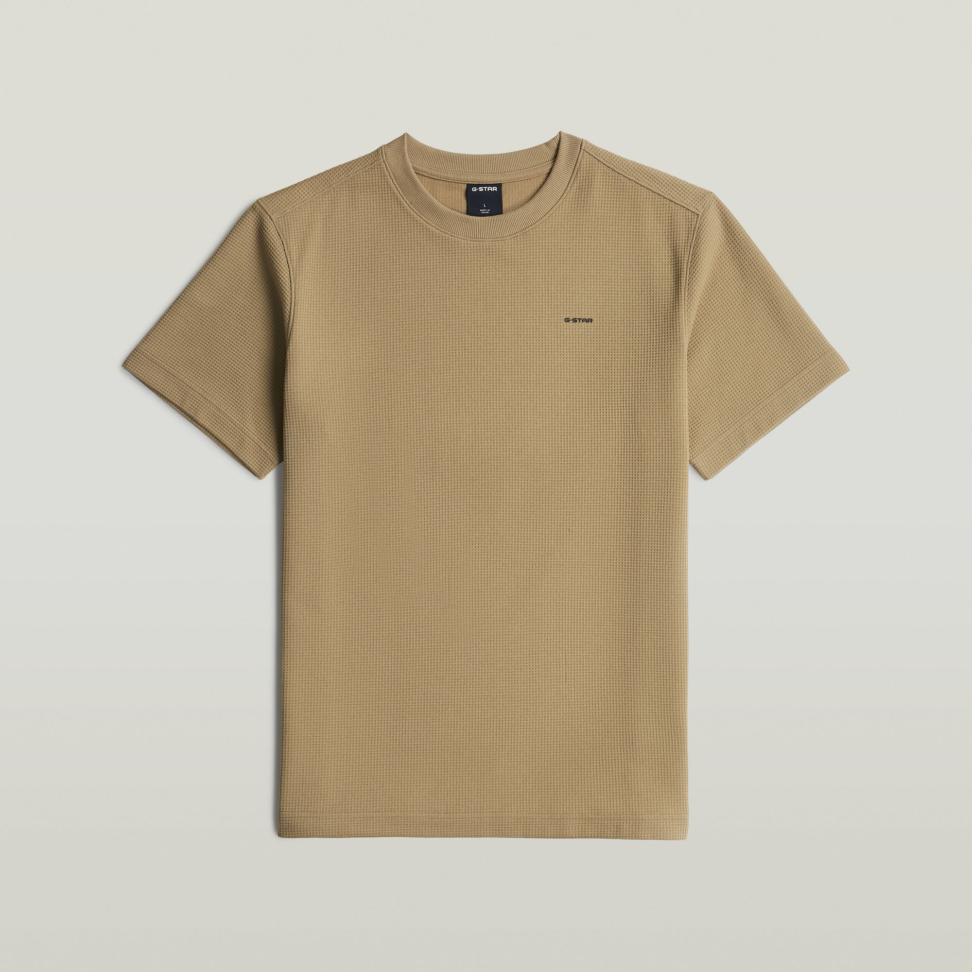 Thumbnail - True Regular Structured T-Shirt - Beige - Herren
