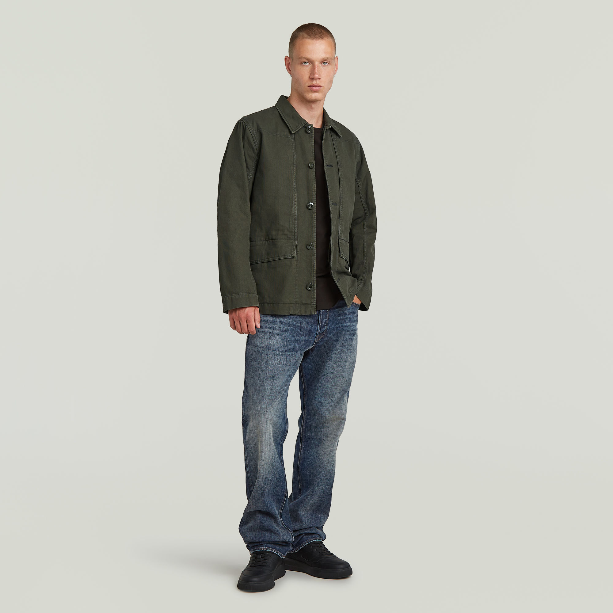 G-Star RAW 4 Pocket Overshirt Grijs Heren