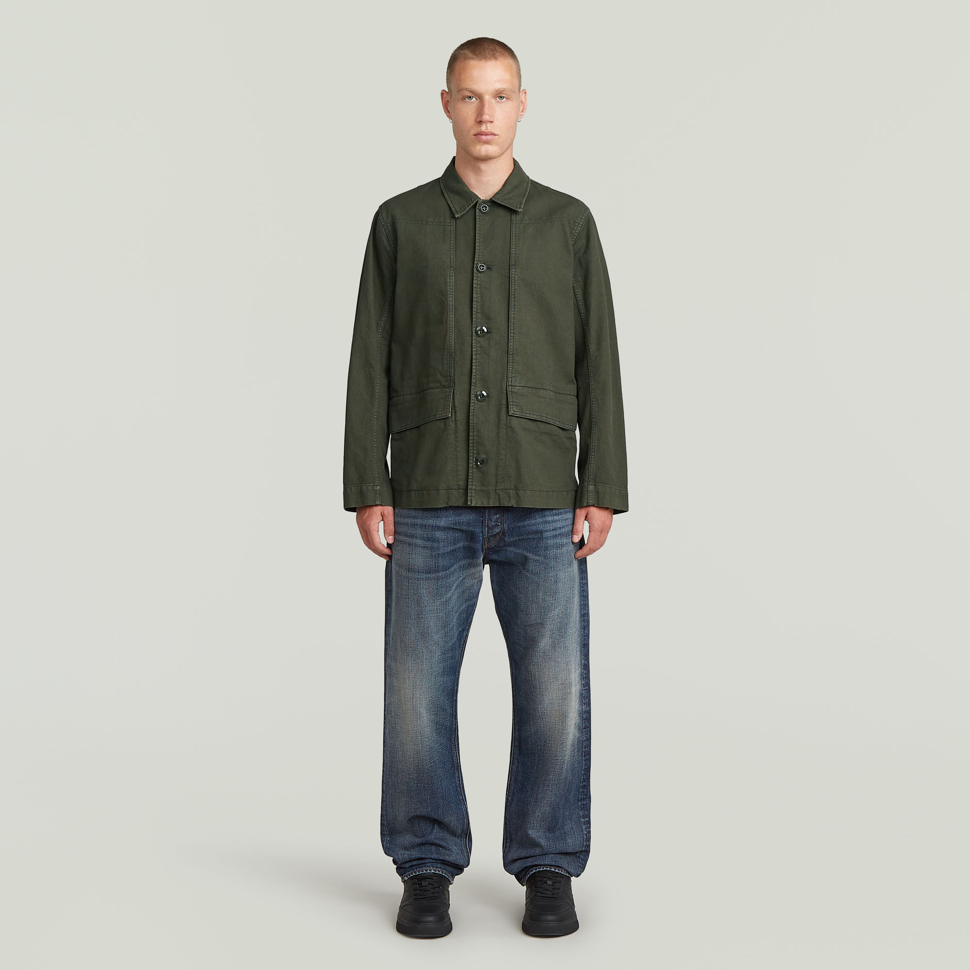 G-Star RAW 4 Pocket Overshirt Grijs Heren