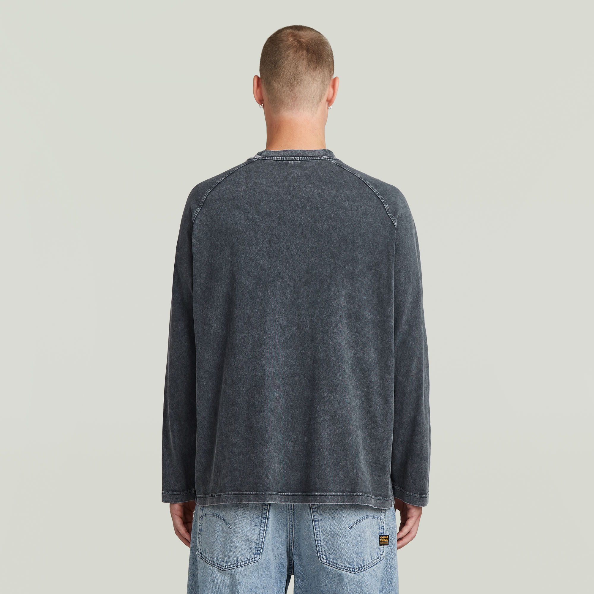 G-Star RAW Washed Boxy T-shirt Donkerblauw Heren