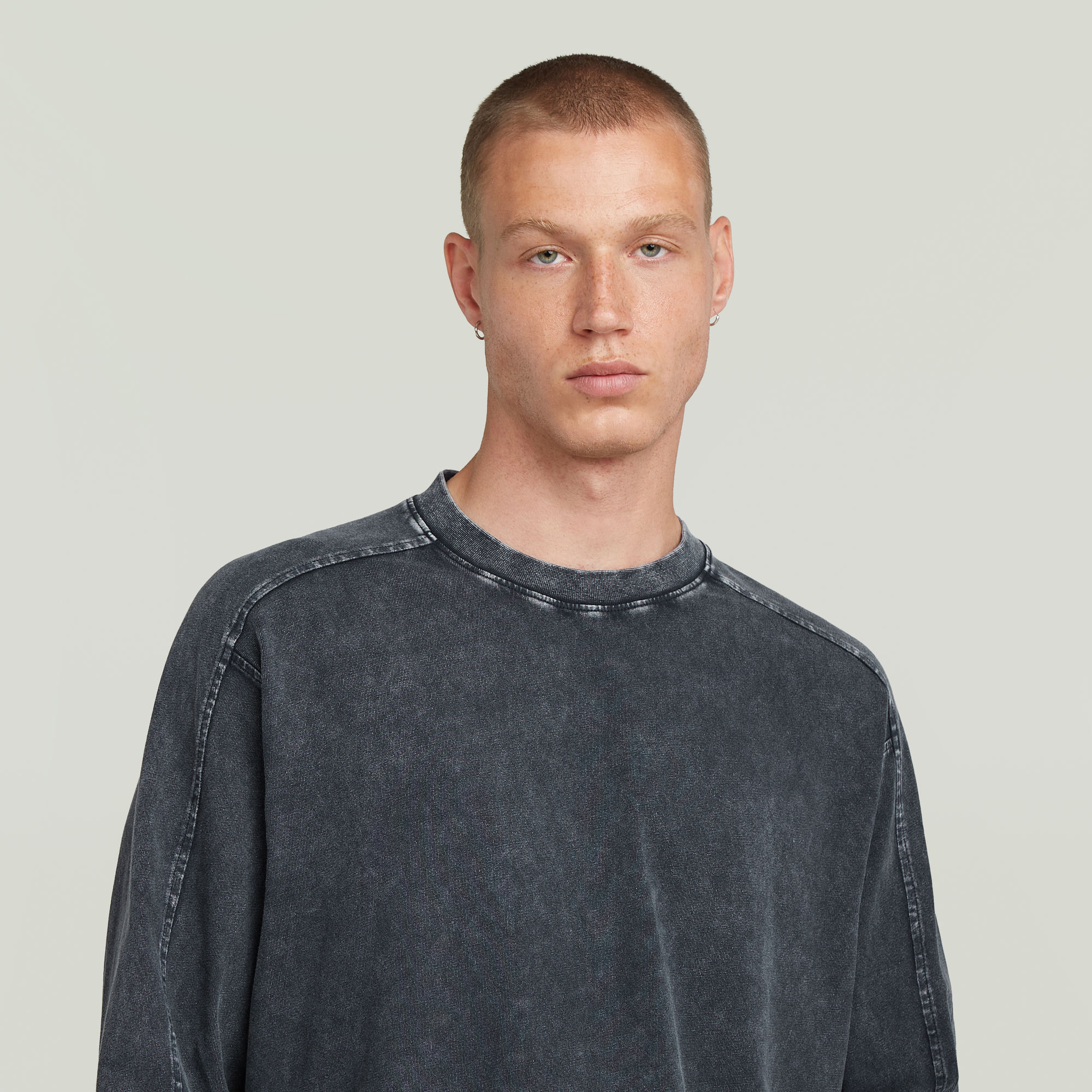 G-Star RAW Washed Boxy T-shirt Donkerblauw Heren