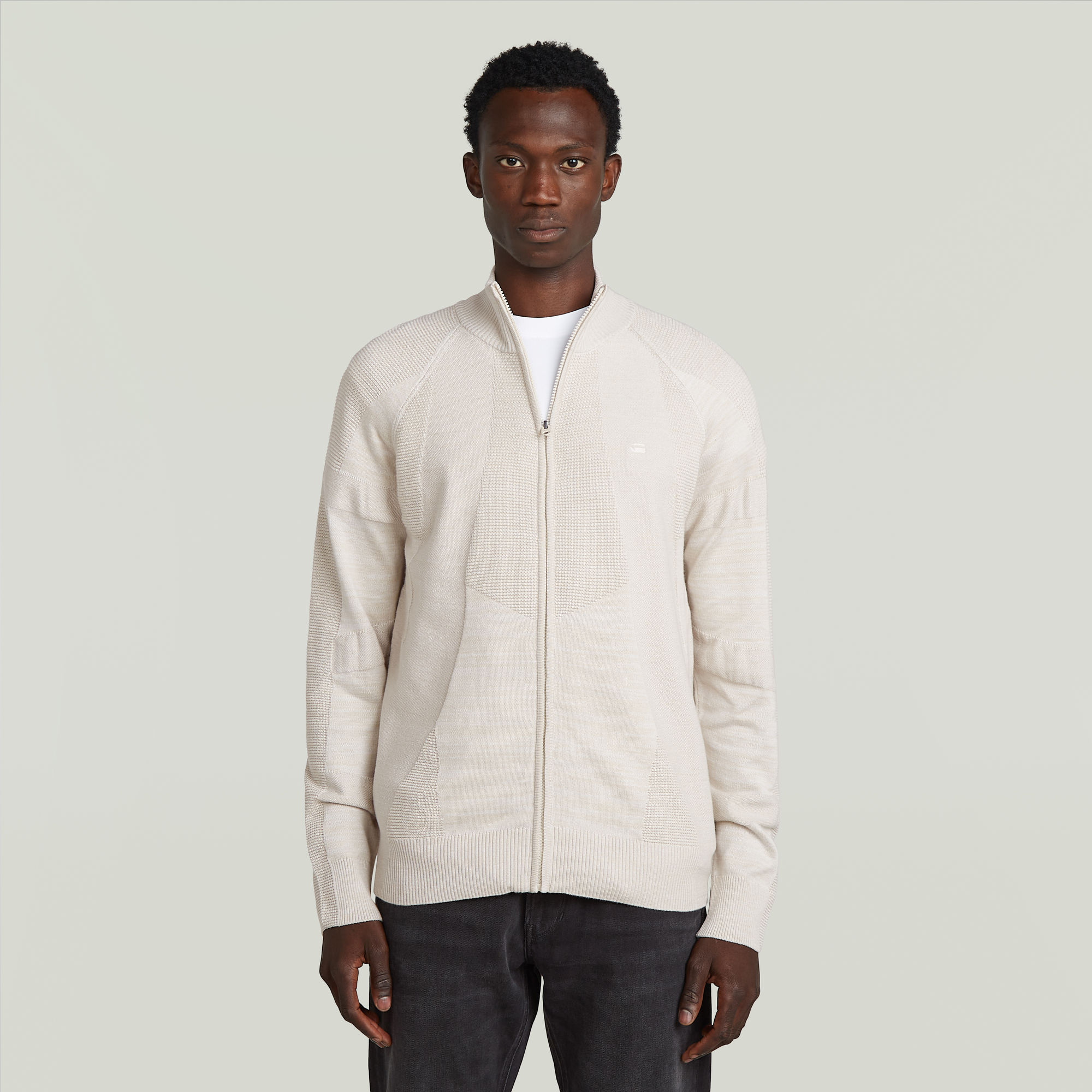 3D Biker Full Zip Knit - Mehrfarbig - Herren