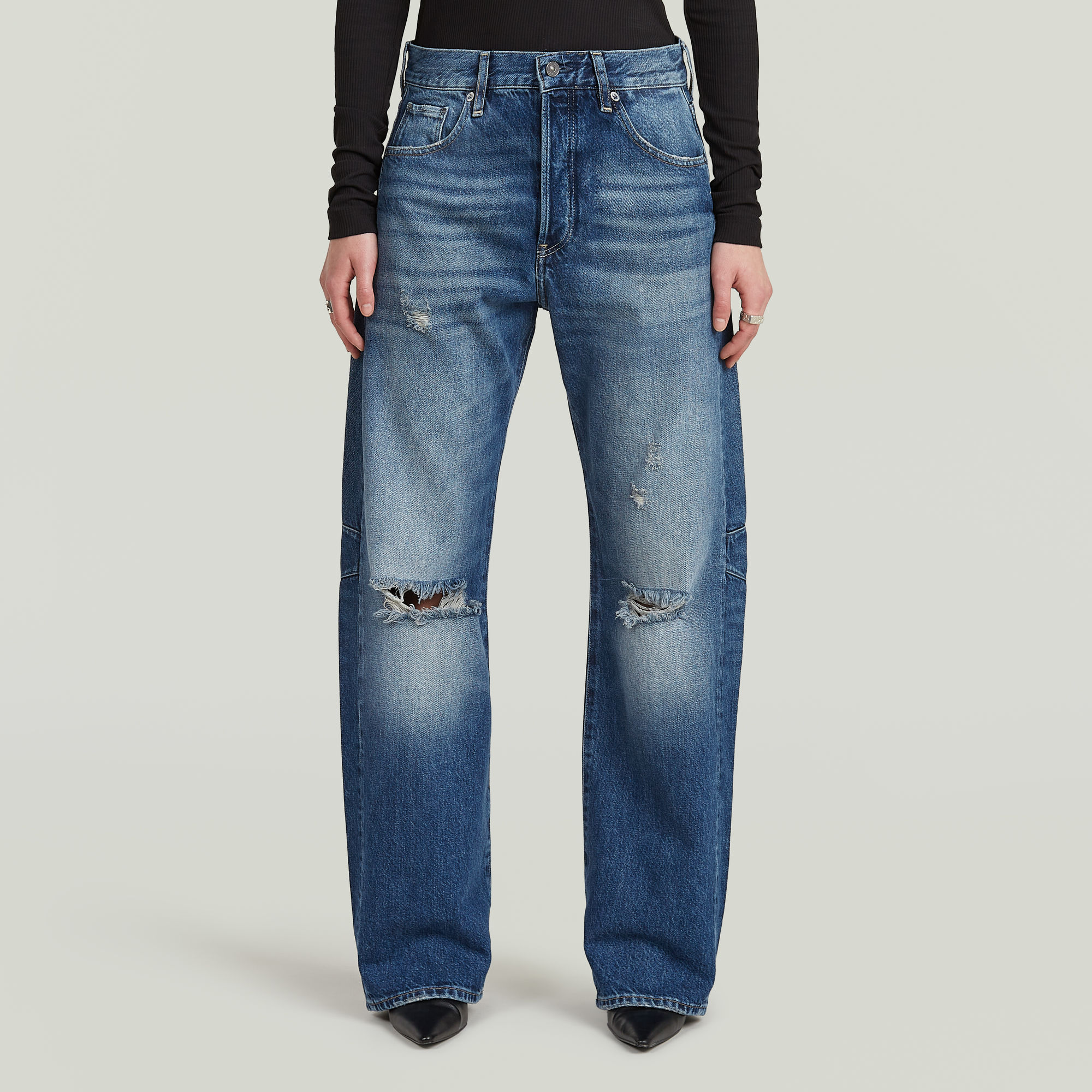 

Bowey Boyfriend Jeans - Midden blauw - Dames
