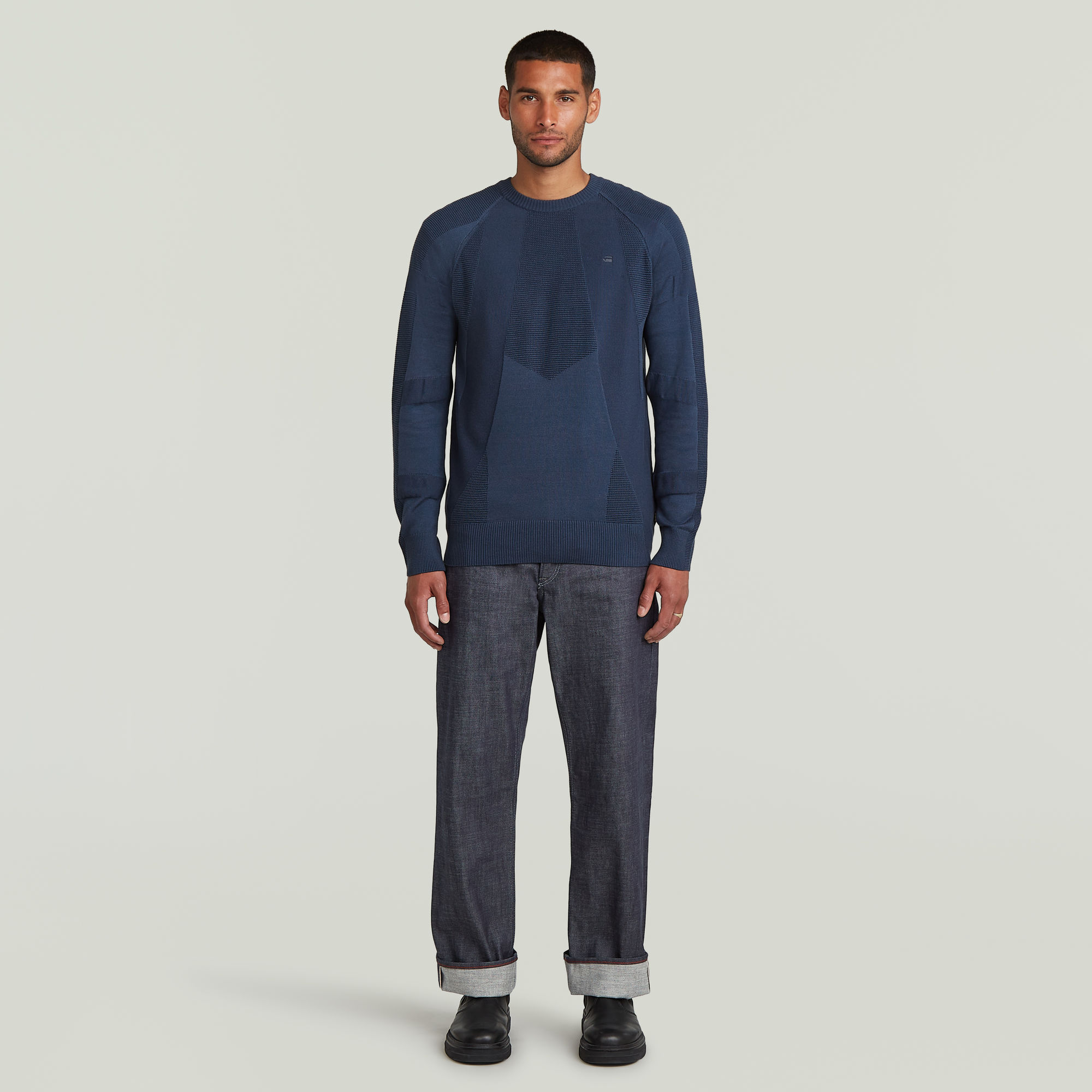 G-Star RAW 3D Biker Ribbed Trui Meerkleurig Heren