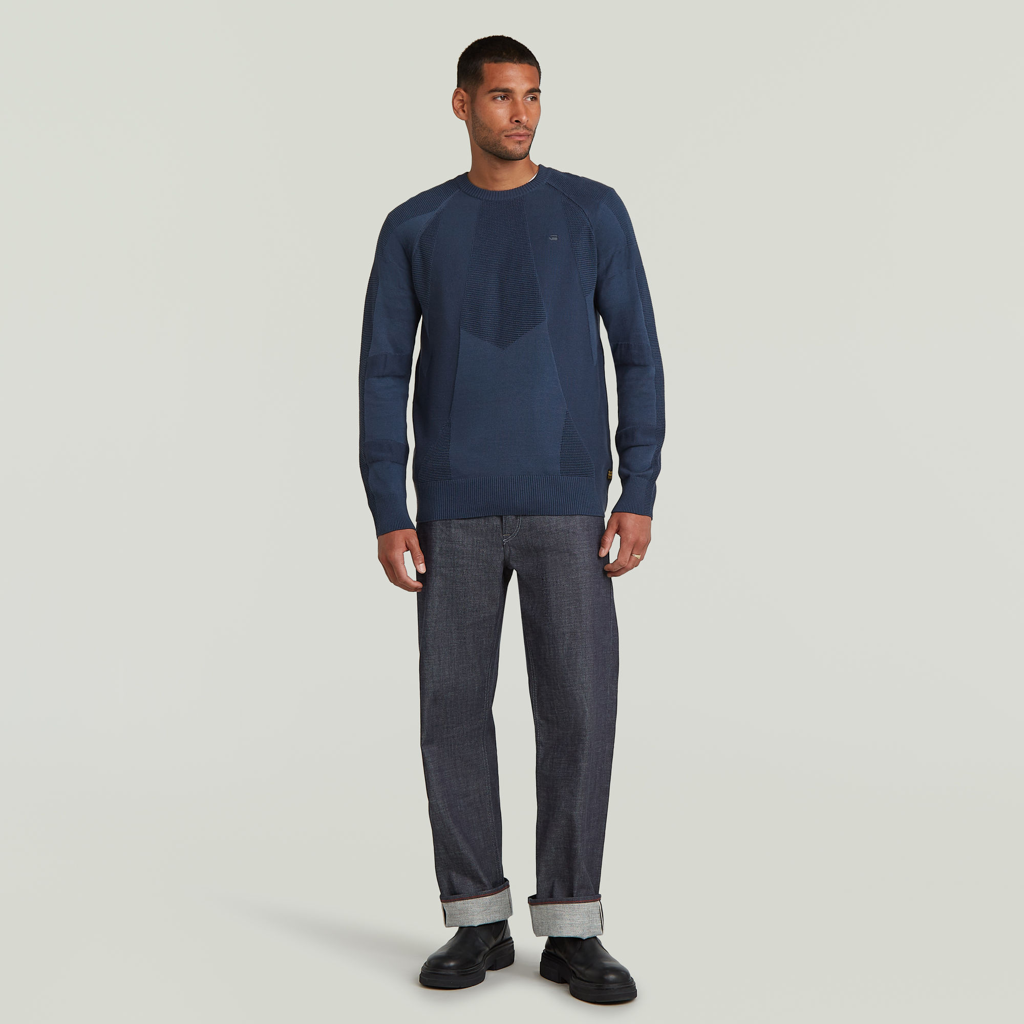 G-Star RAW 3D Biker Ribbed Trui Meerkleurig Heren