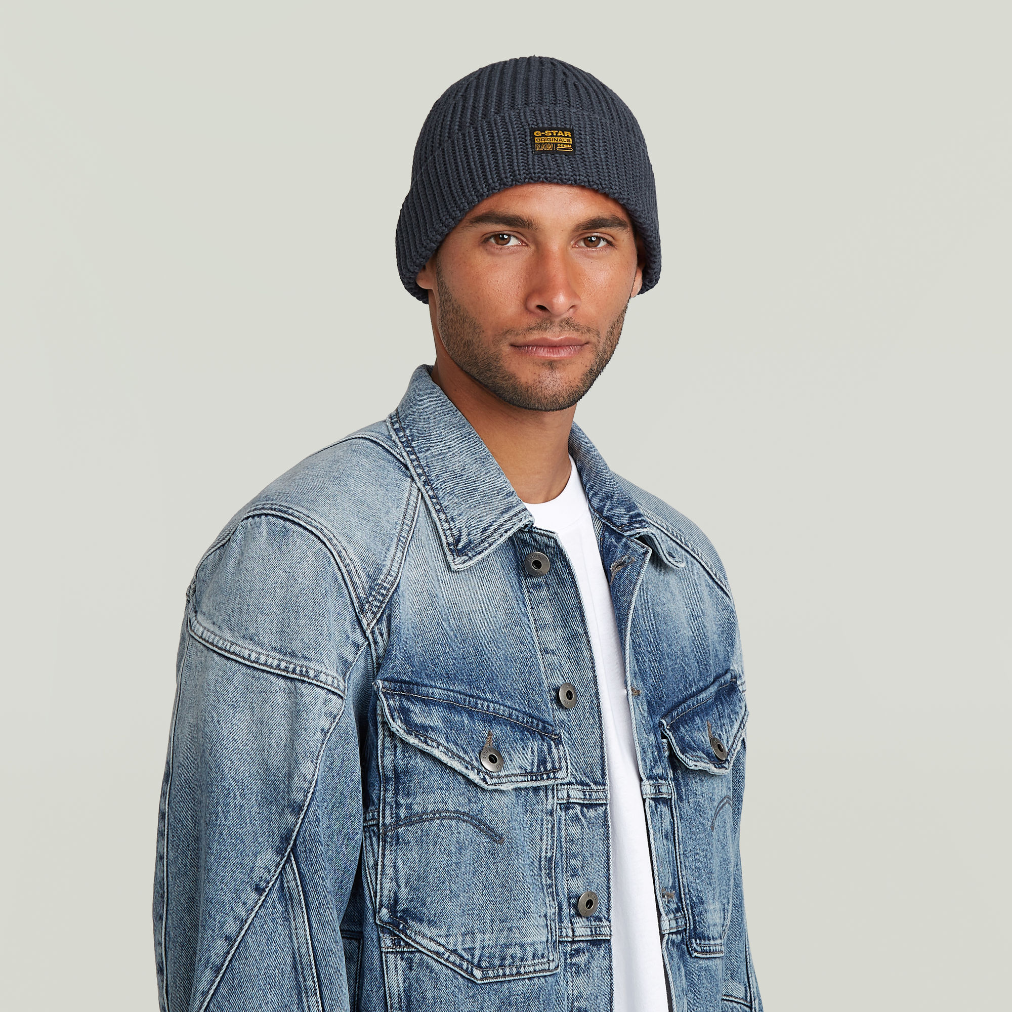 G-Star RAW Originals Vissersbeanie Donkerblauw Heren