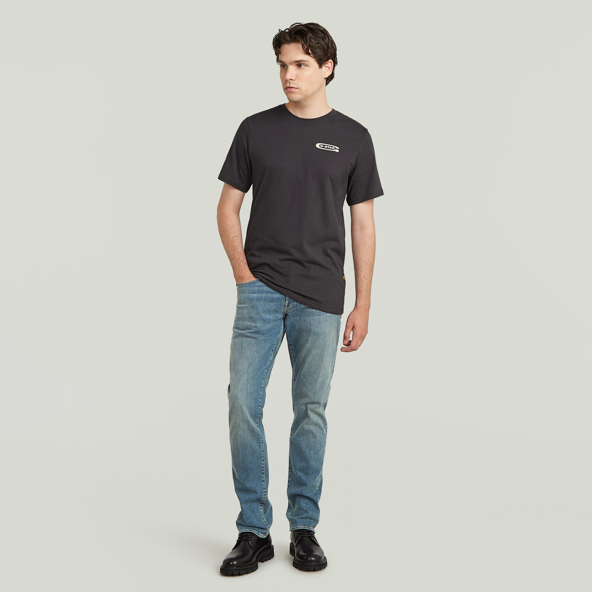 G-Star RAW Old Skool Slim T-Shirt Grijs Heren