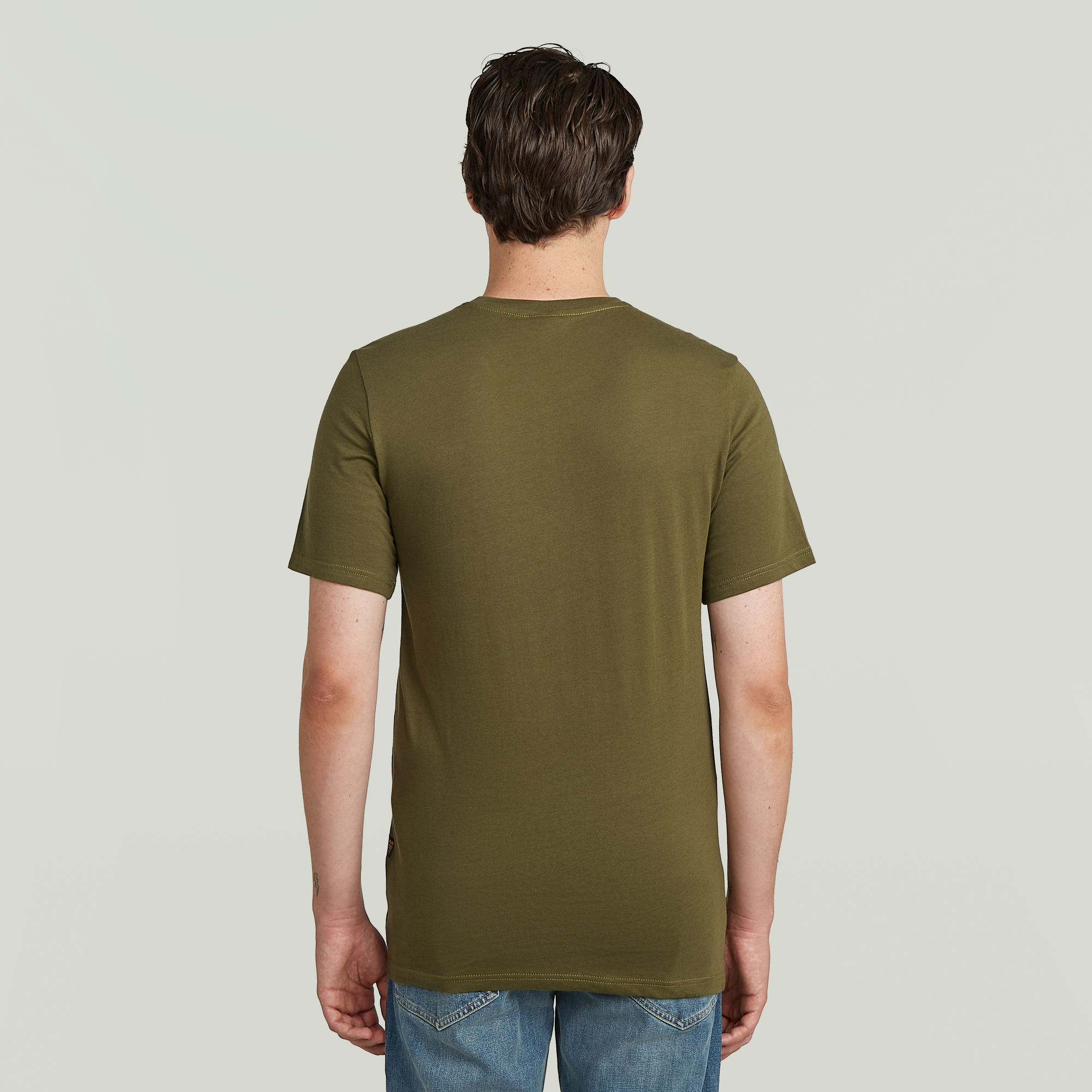 G-Star RAW Old Skool Slim T-Shirt Groen Heren