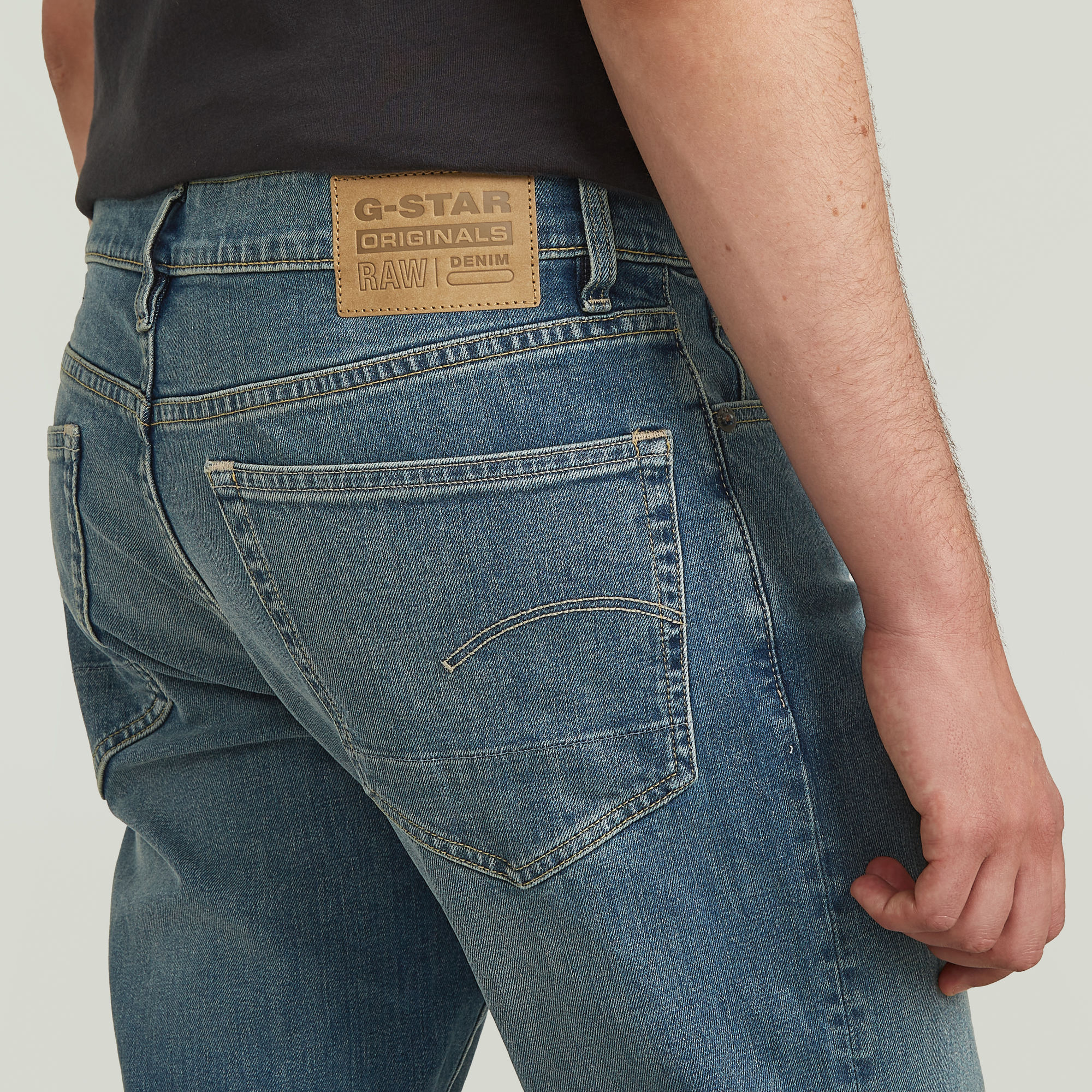 G-Star RAW 3301 Regular Tapered Jeans Midden blauw Heren