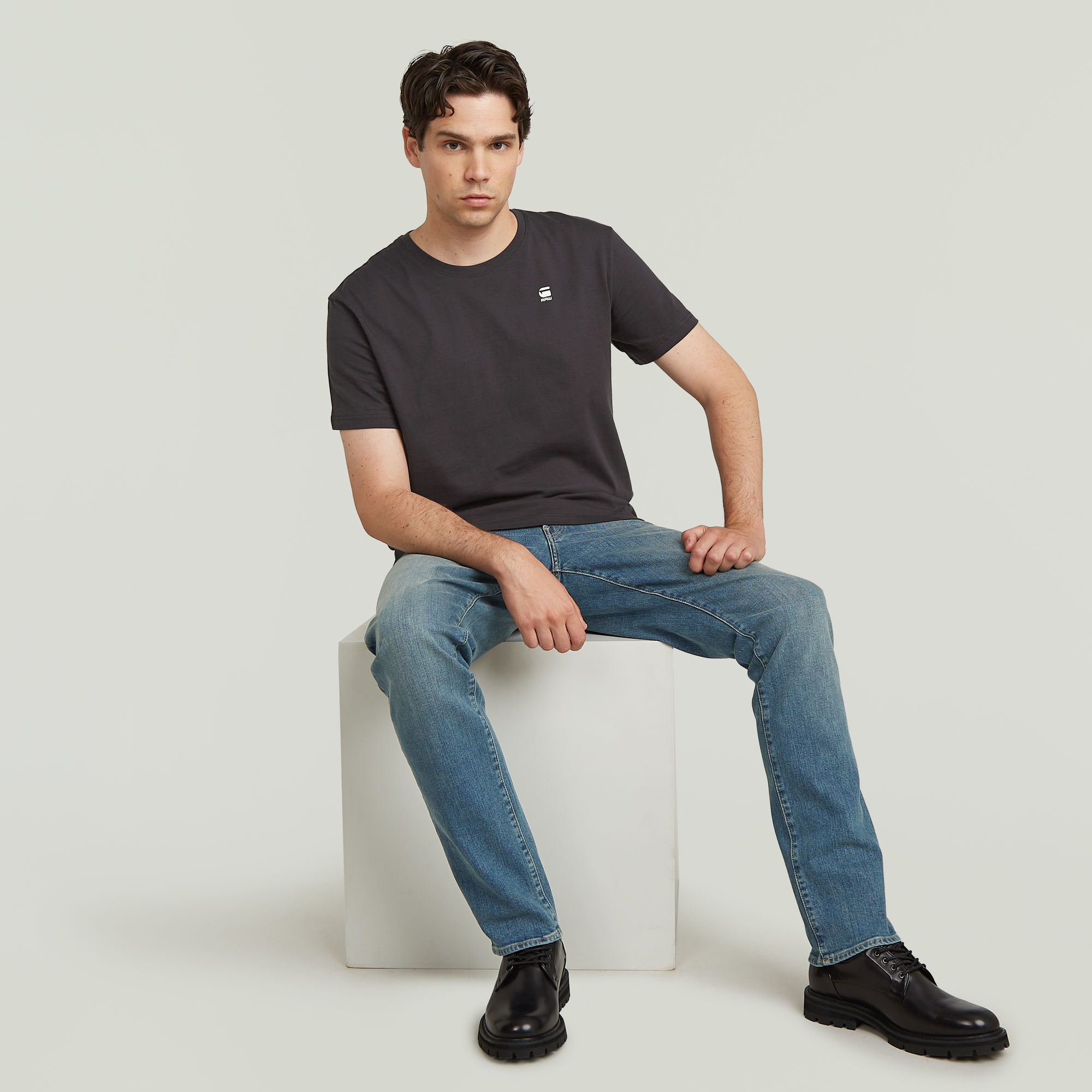 G-Star RAW 3301 Regular Tapered Jeans Midden blauw Heren