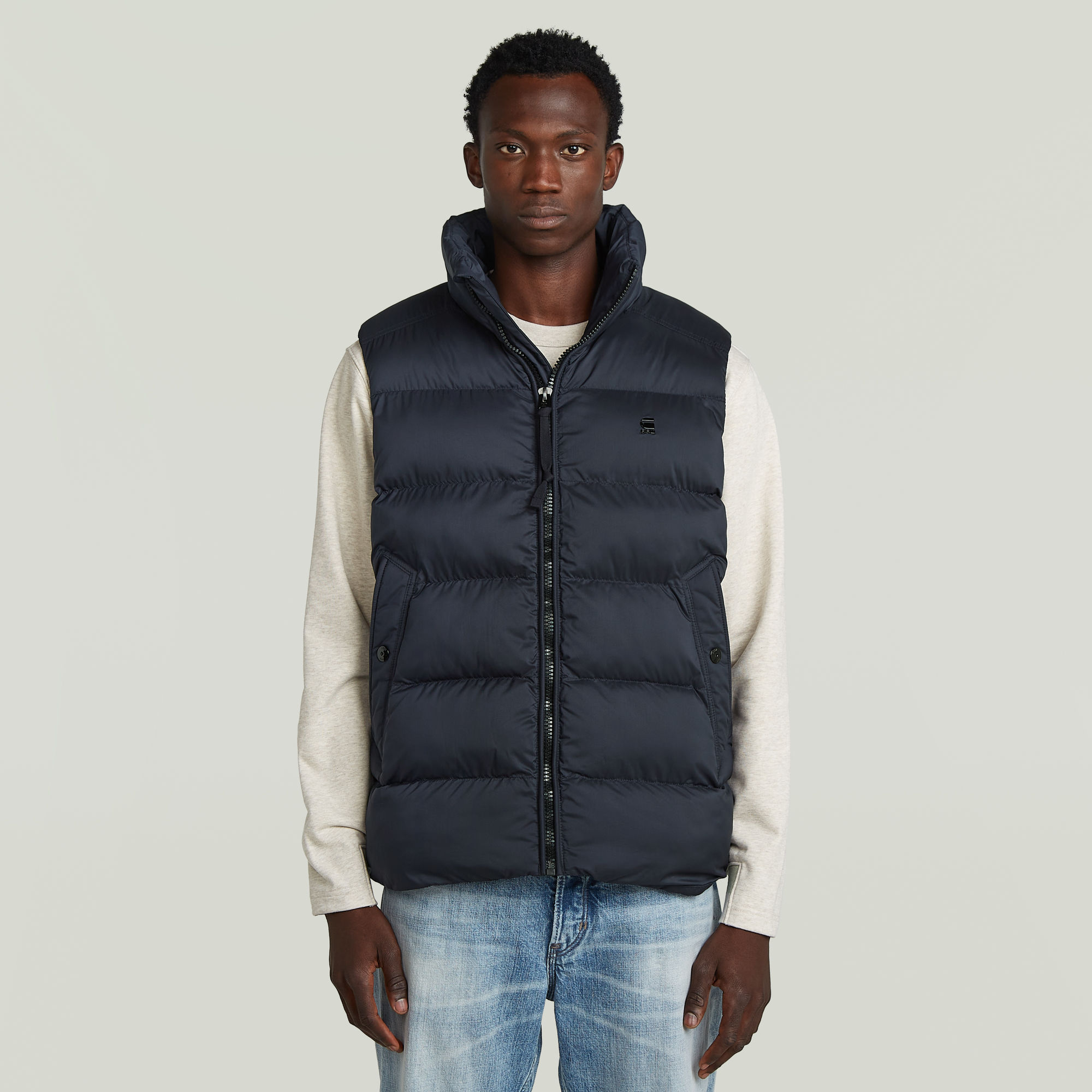 Padded Weste - Dunkelblau - Herren