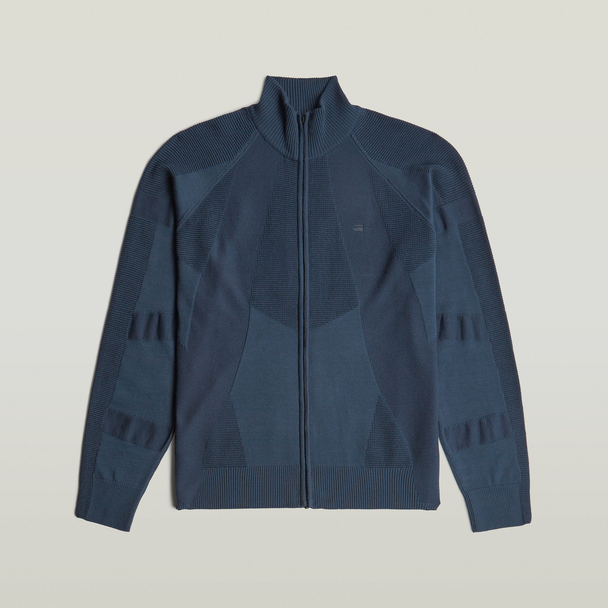 Thumbnail - 3D Biker Full Zip Knit - Mehrfarbig - Herren