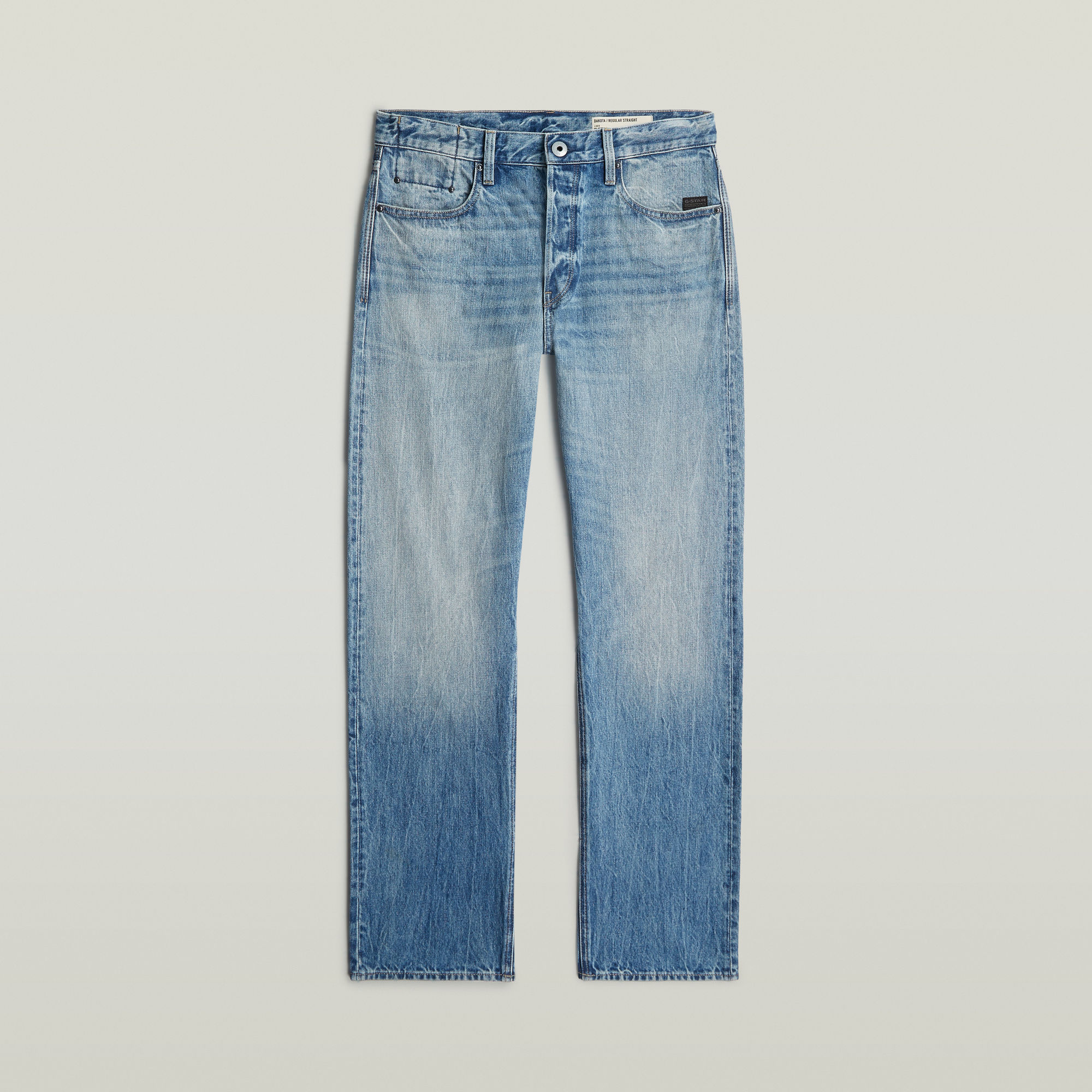 Thumbnail - Dakota Regular Straight Jeans - Mittelblau - Herren