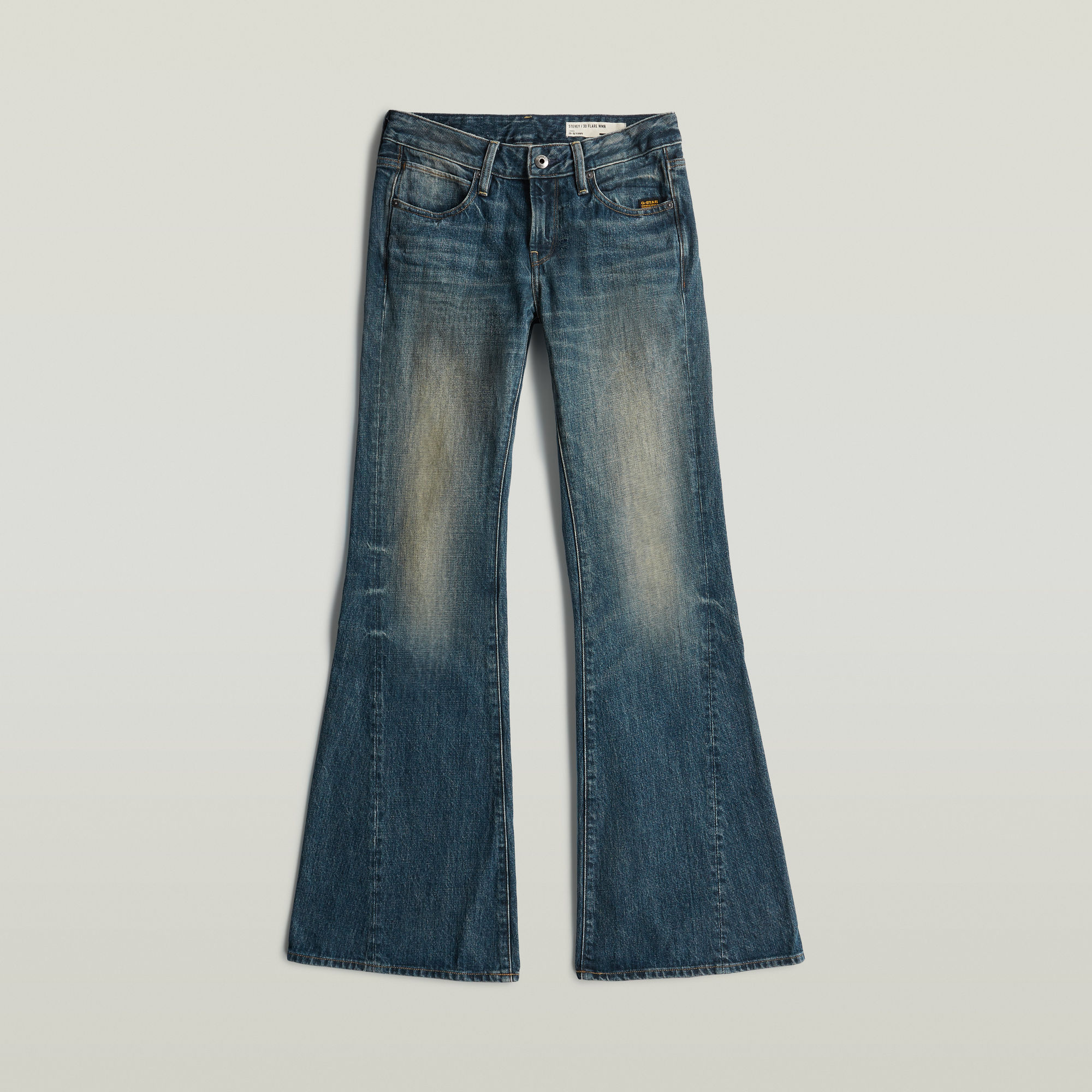 Thumbnail - Stevey Flare Jeans - Dunkelblau - Damen