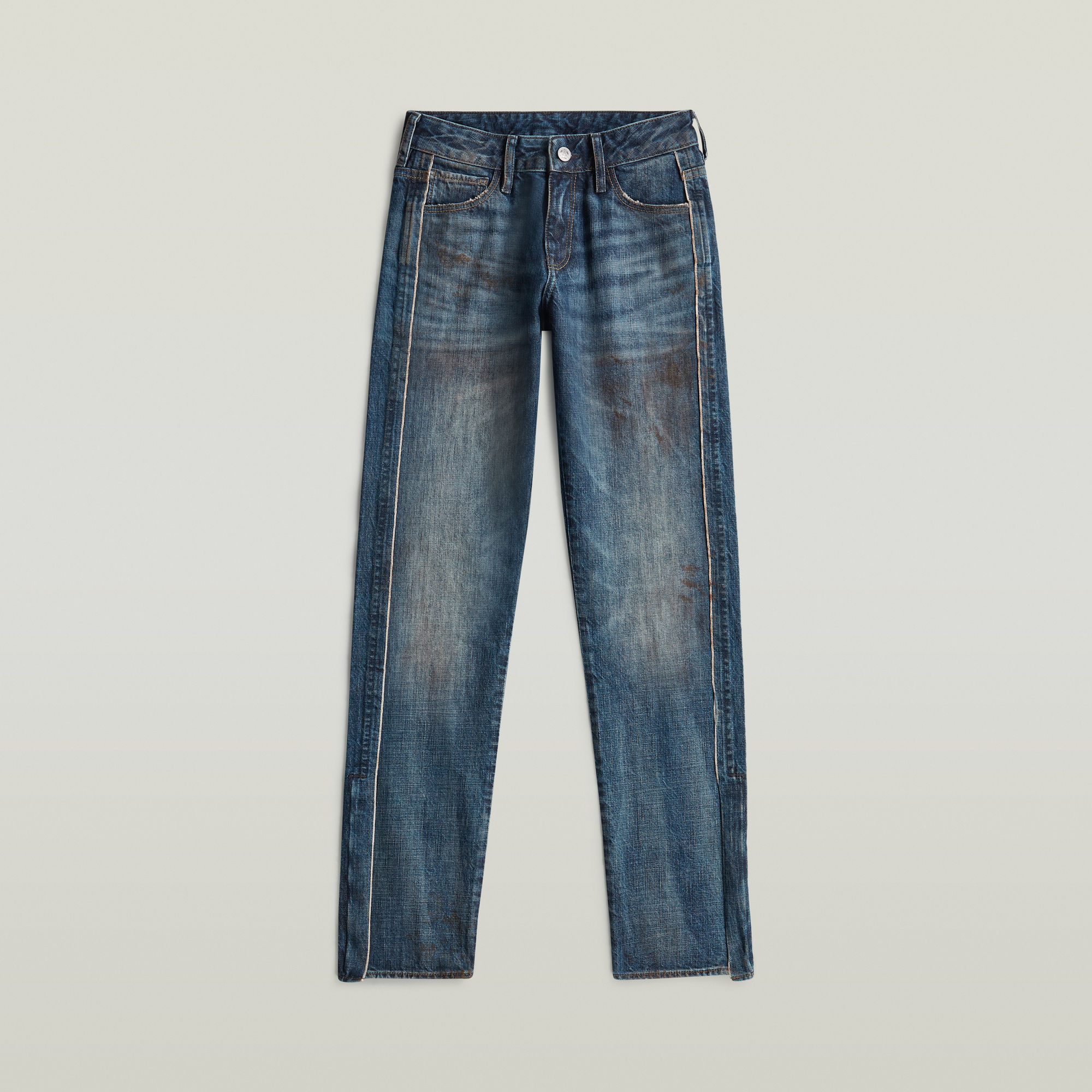 Thumbnail - RR Straight Selvedge Jeans - Dunkelblau - Damen
