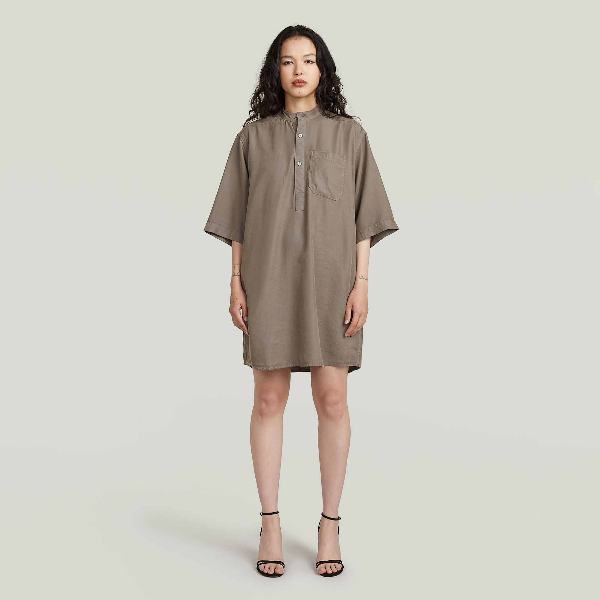 

Shirt Dress - Brown - Women